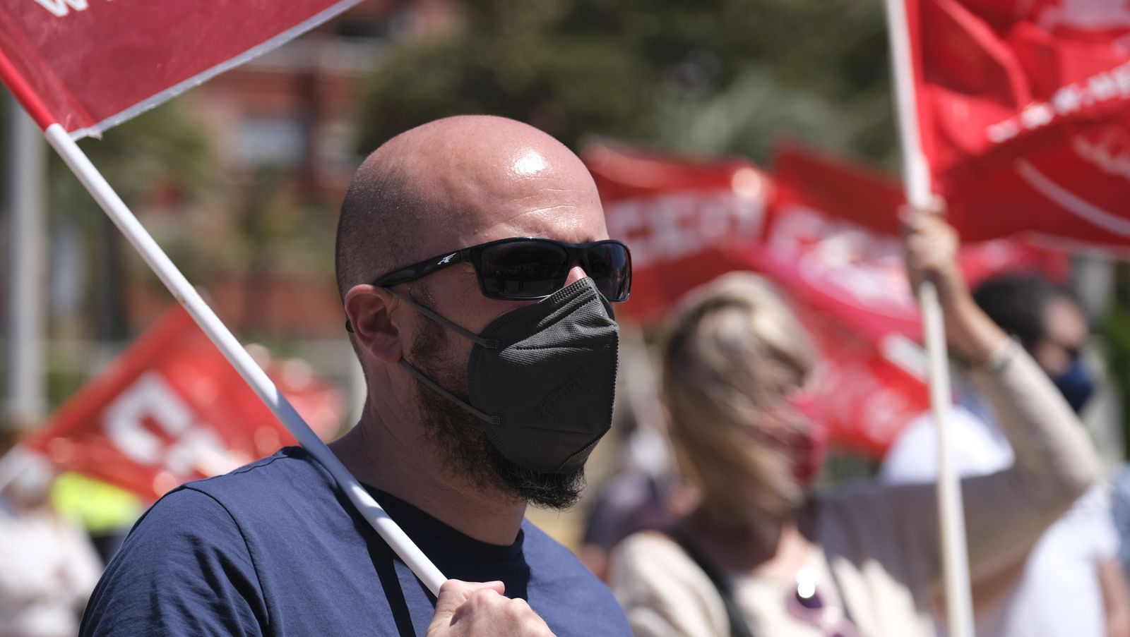 Fotogalería manifestación del Día Internacional del Trabajador. Almería