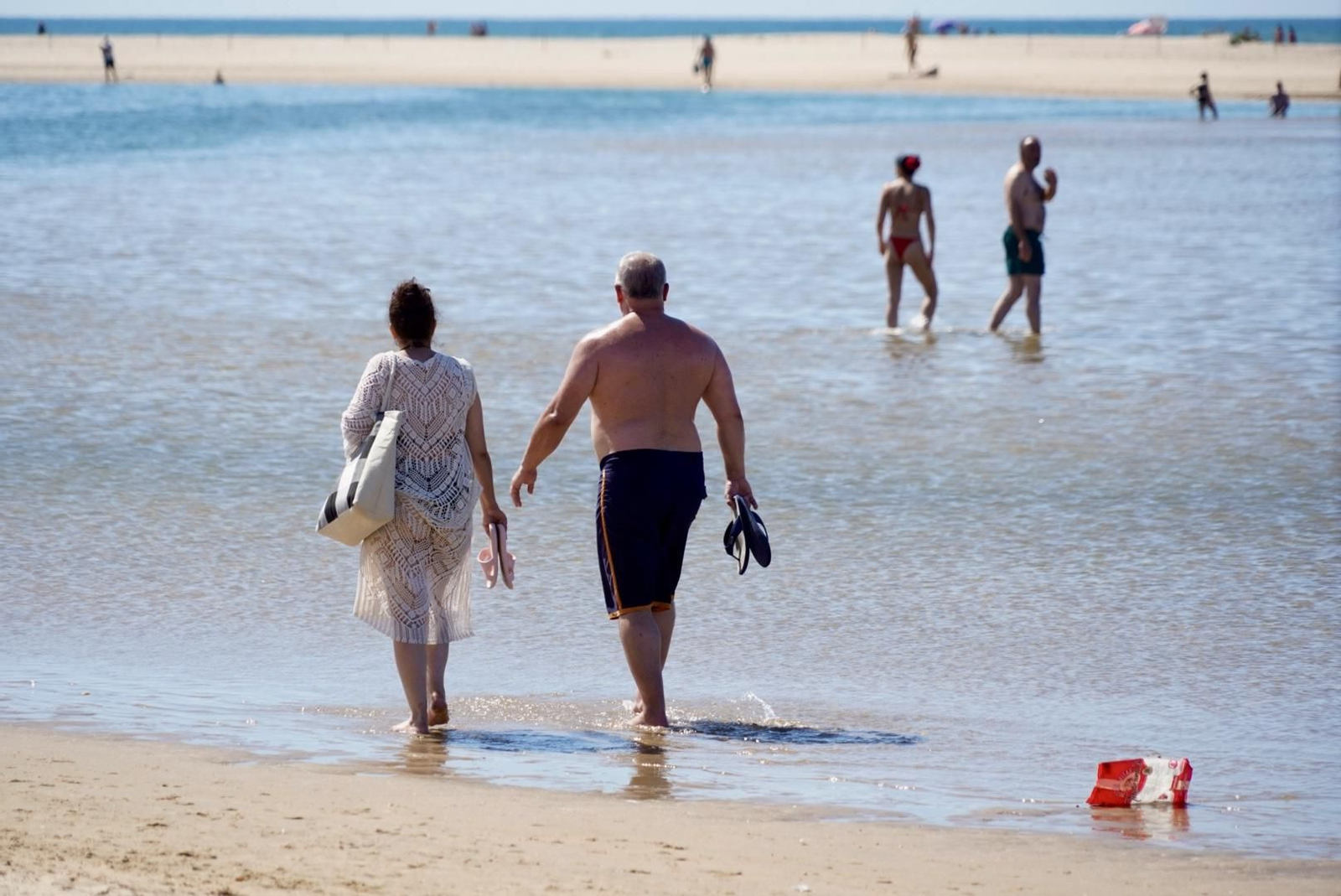 La mañana del sábado en la nueva playa de El Portil