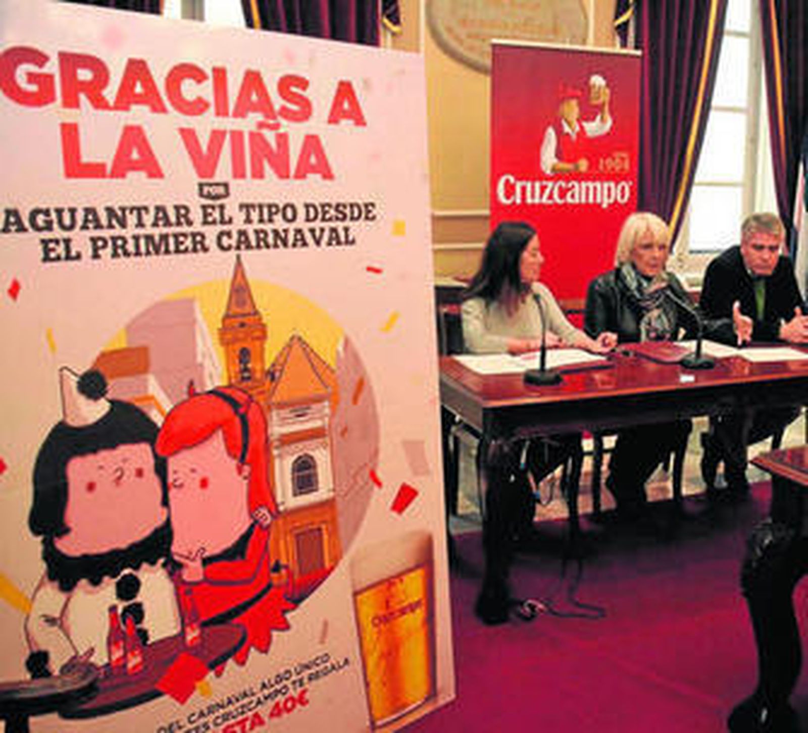 Presentación de las actividades de Cruzcampo y el acuerdo con el Ayuntamiento.