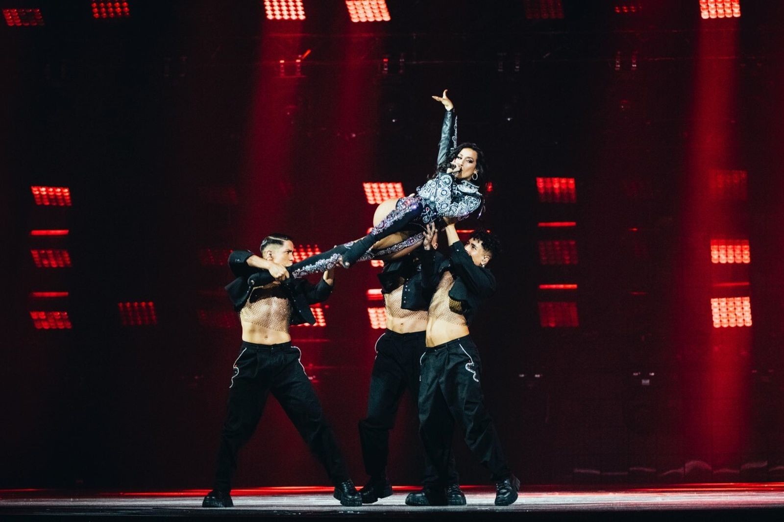 Chanel en plena actuación en la final, en un número que asombró a todo el continente