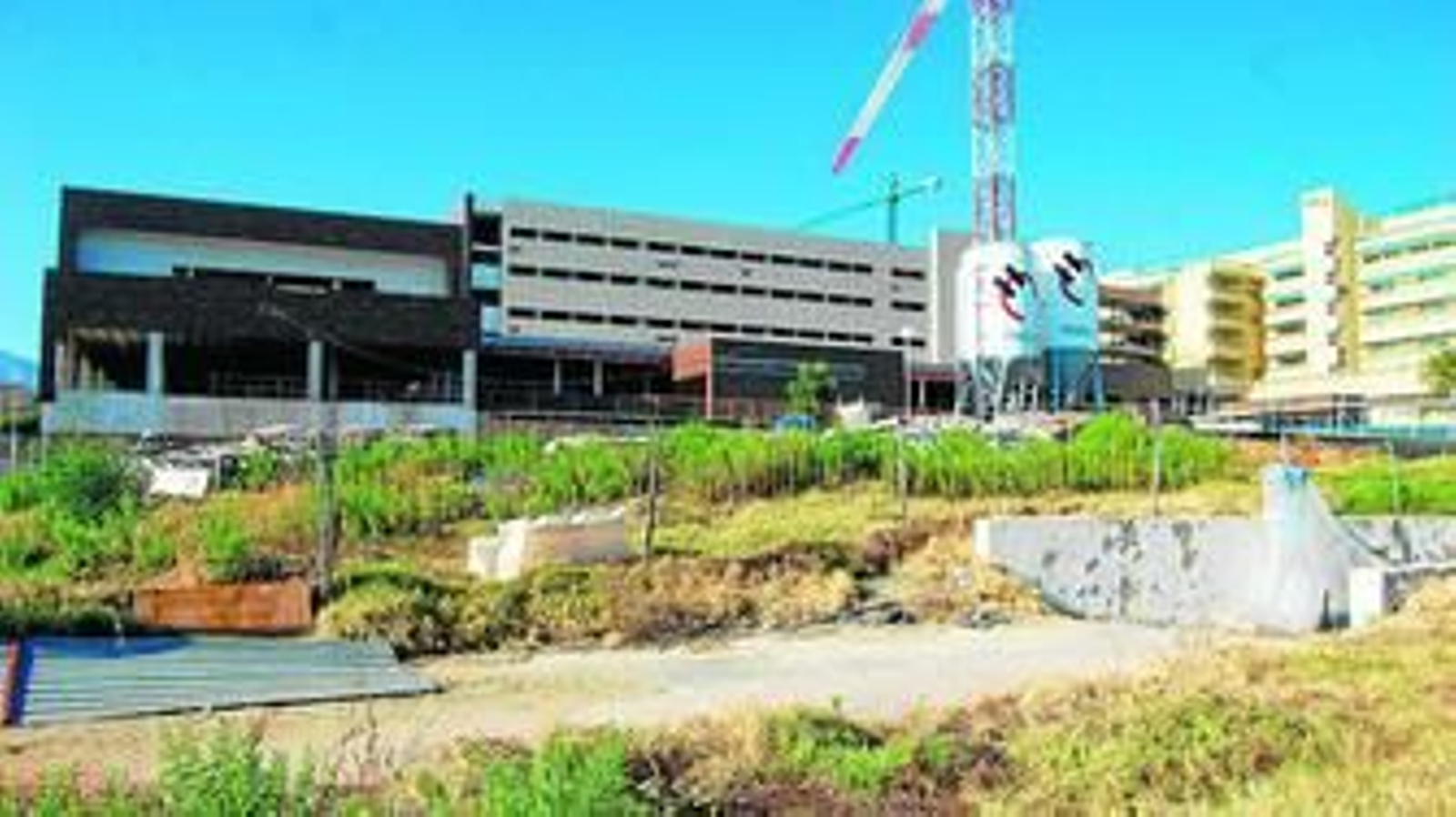 Obras de ampliación del Hospital Costa del Sol, en Marbella.