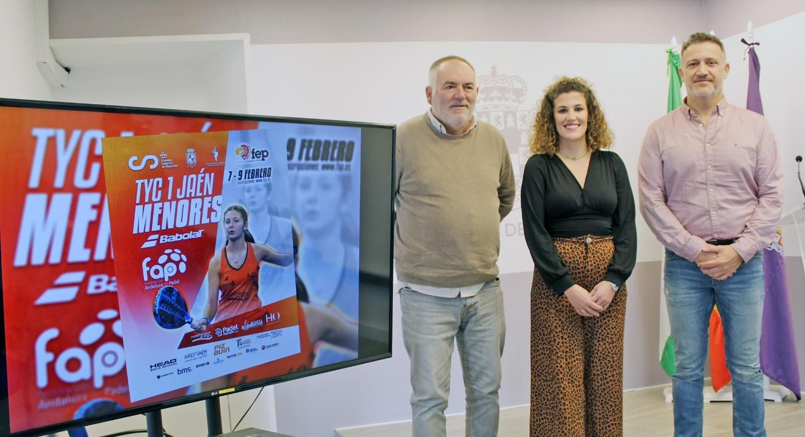 Miguel Ligero, Beatriz López y Agustín Jurado, en la presentación del evento.