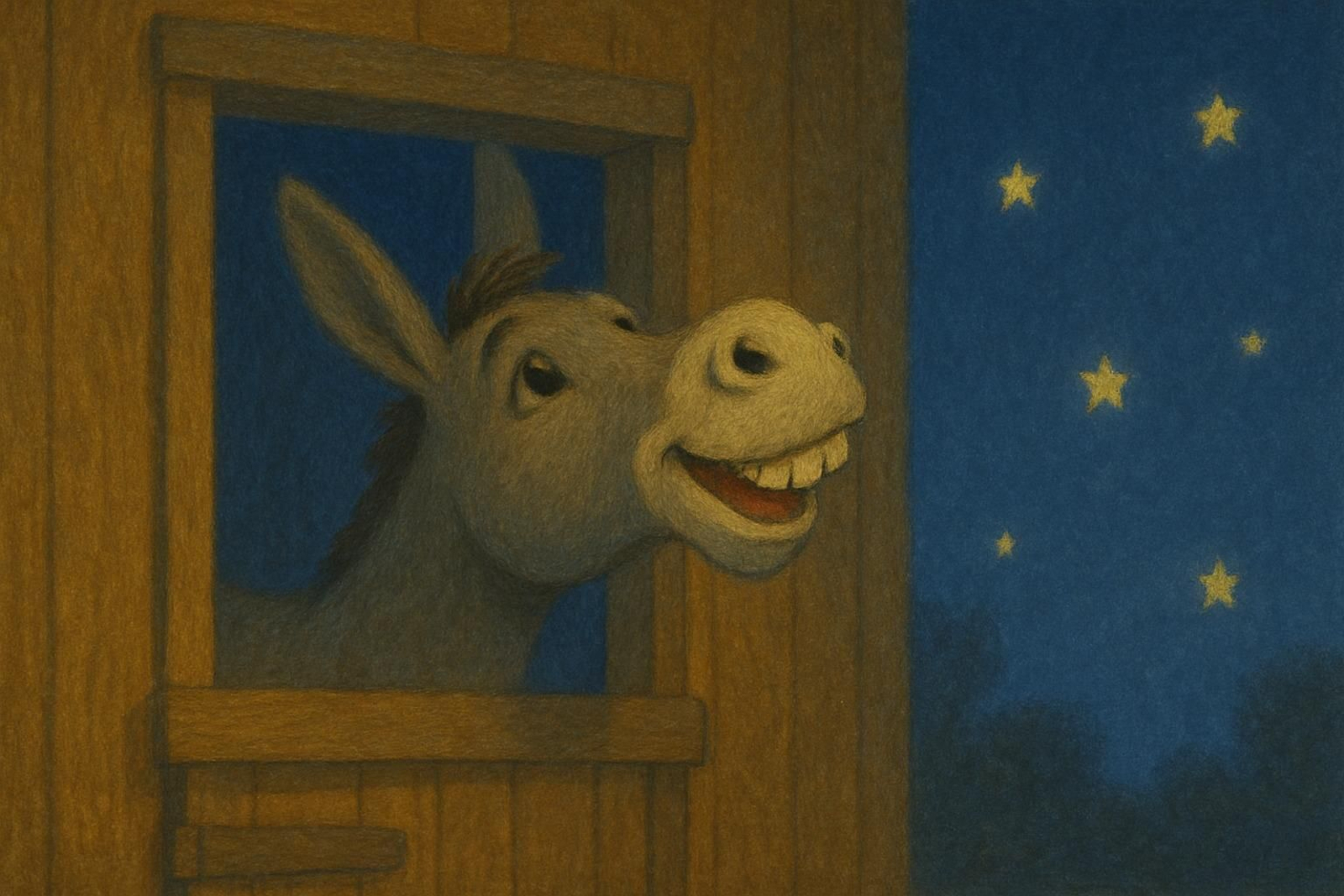 Ilustración de 'La burrita feliz'