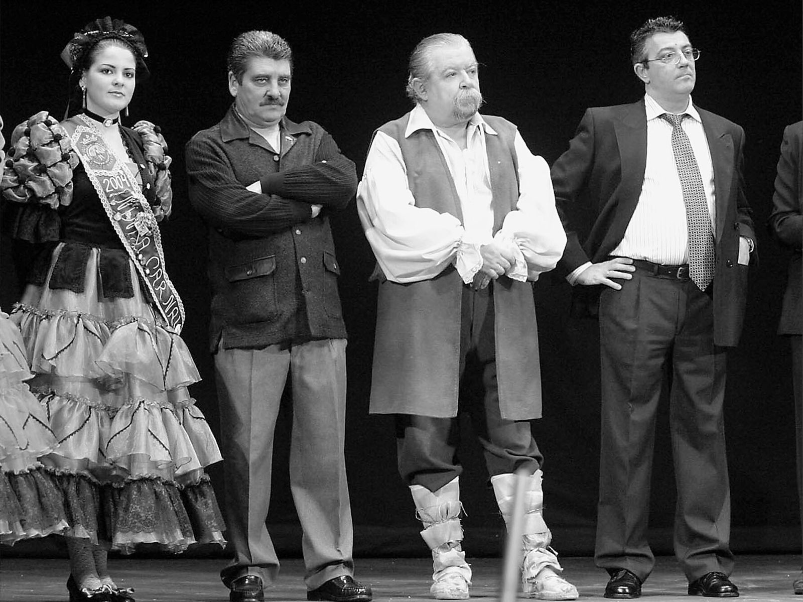 En un acto de Carnaval.