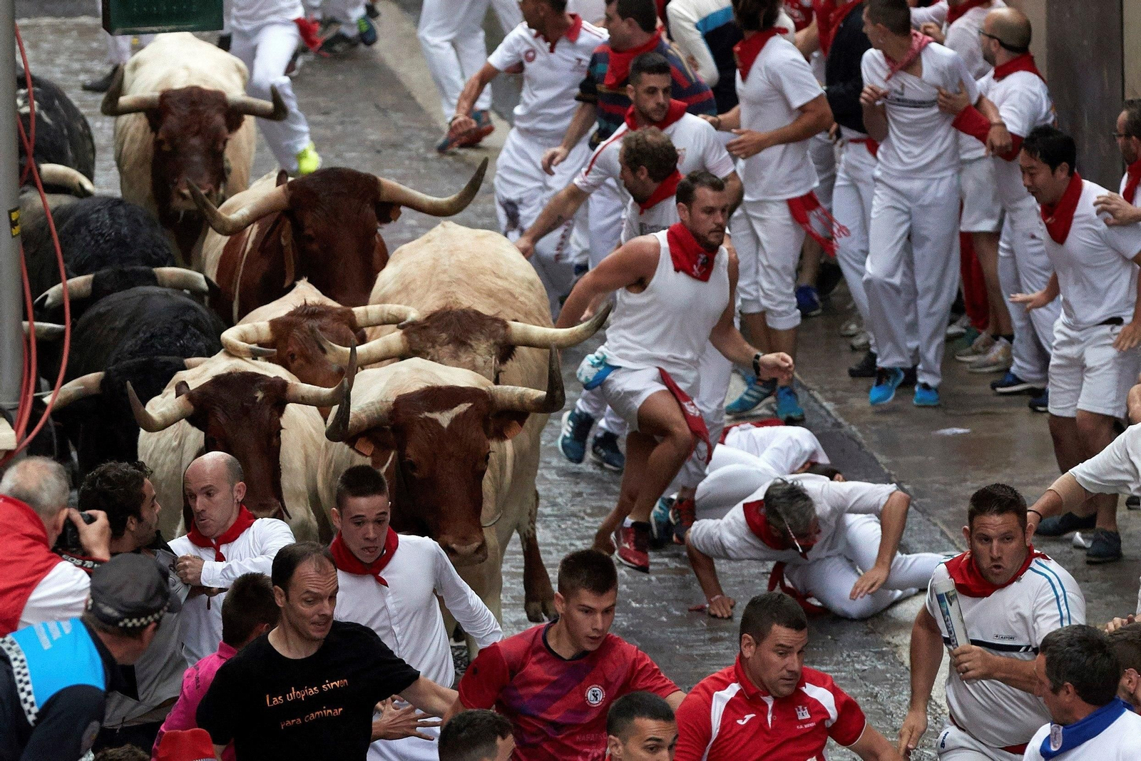 Las imágenes del primer encierro de los sanfermines 2018