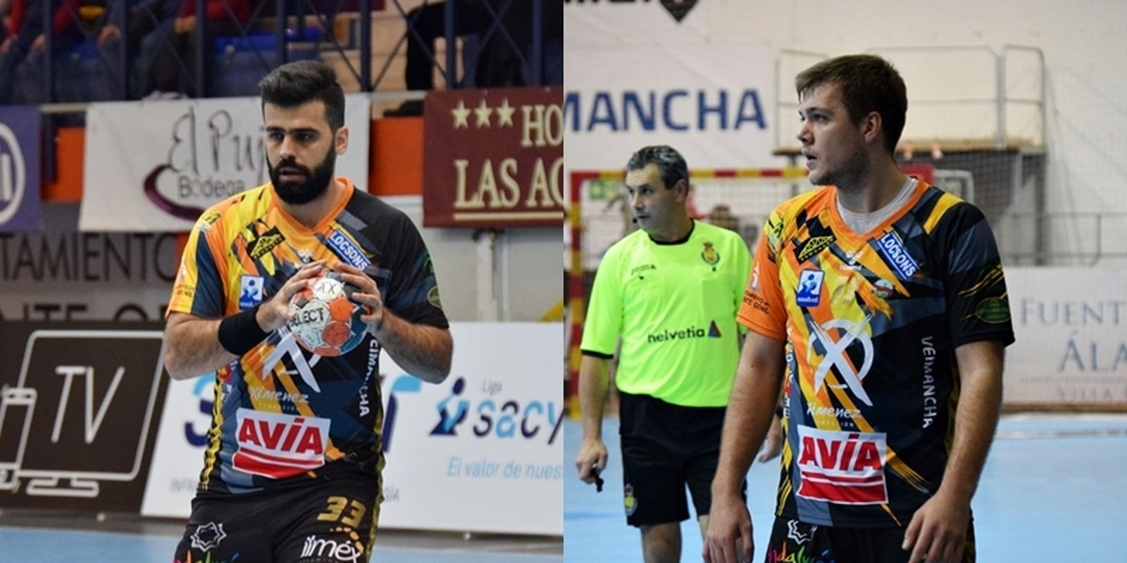 Esteki y Mijatovic, en dos imágenes facilitadas por el club pontano.