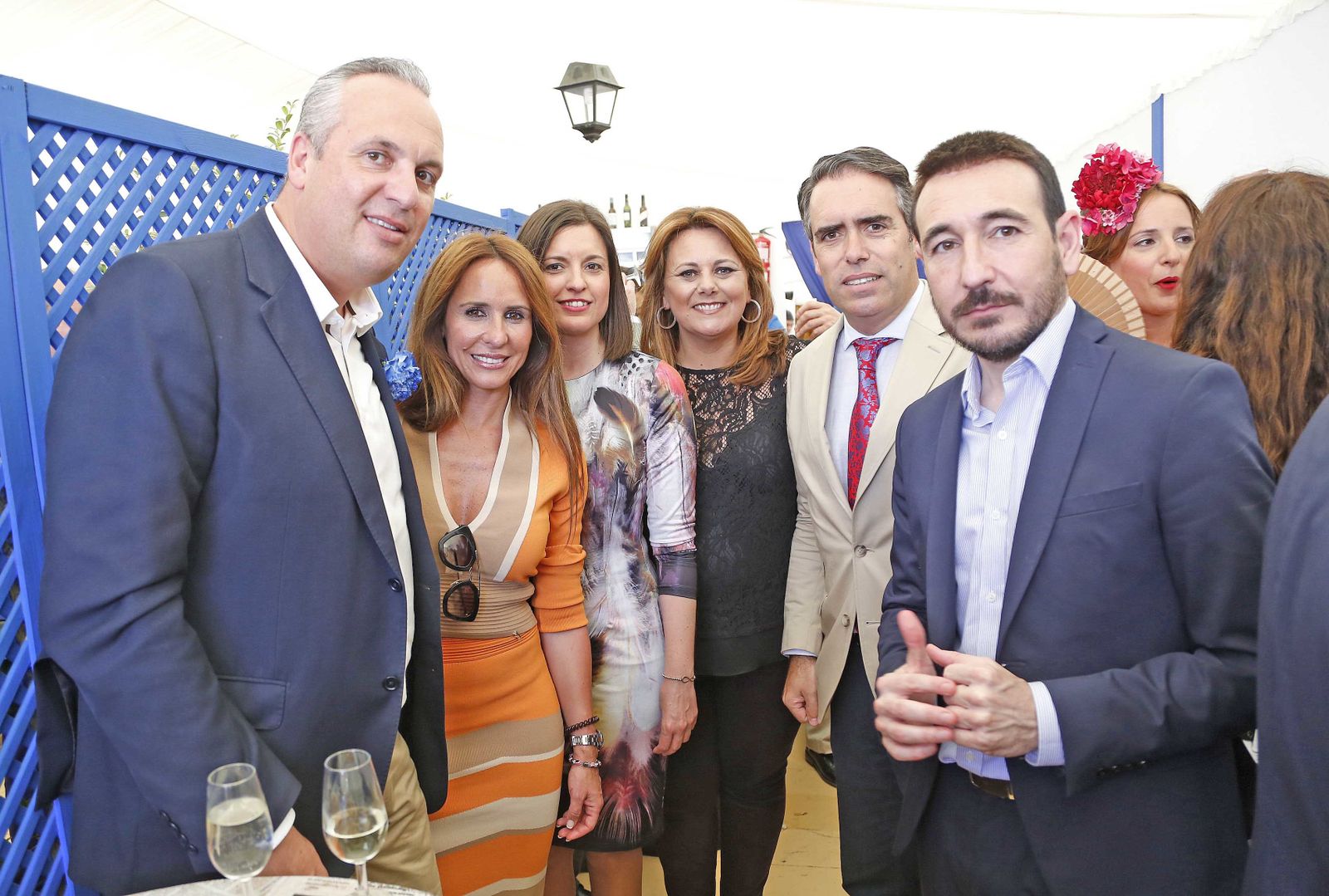 Juan Carlos Ruiz Boix, alcalde de San Roque, la delegada de Economía de la Junta, Gema Pérez, la alcaldesa de San Fernando, Patricia Cavada, la diputada provincial Elena Amaya, Rafael Navas y Fernando López Gil, delegado del Gobierno andaluz.