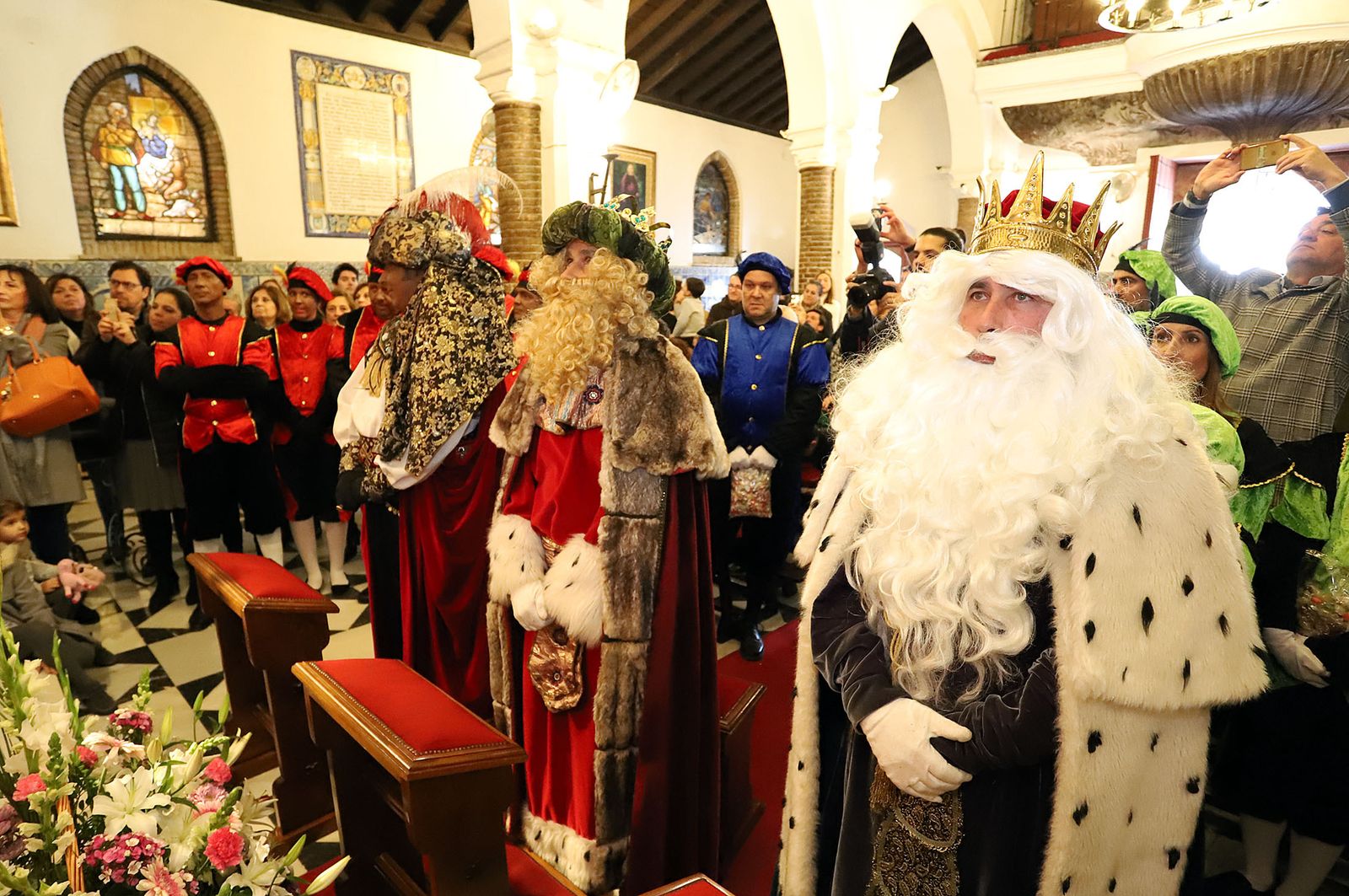 Imágenes de los Reyes Magos de Huelva en el Santuario de La Cinta