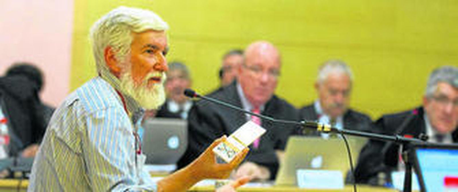 Francisco C. J., ayer durante su declaración en la vista que juzga el caso Alhambra.