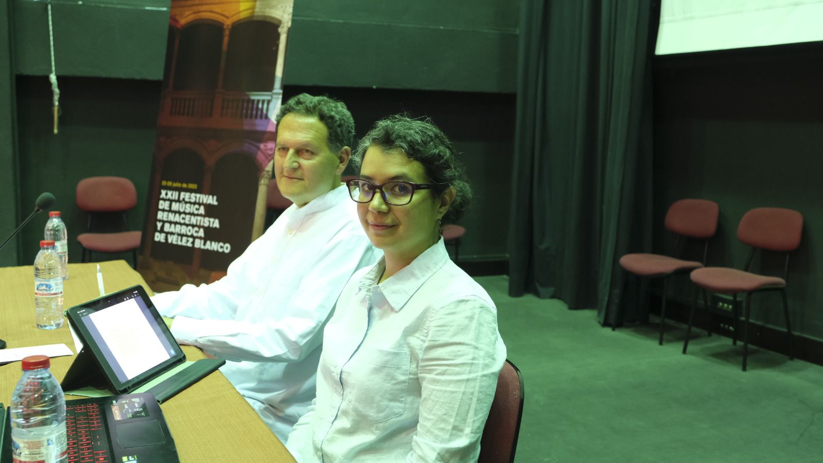 Bahena Pérez durante su charla del jueves en Vélez-Blanco.