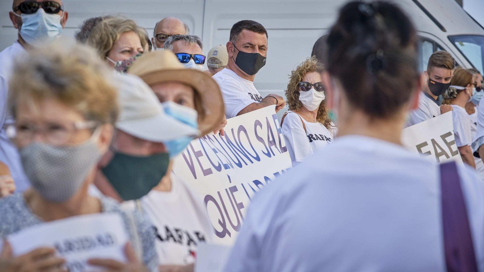 Concentración de apoyo a Rafael Vez, frente a la Catedral.