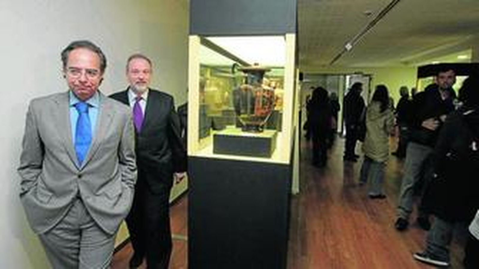 Francisco Moreno y Felipe Faraguna vieron ayer la exposición.