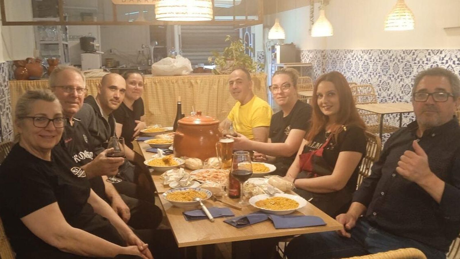 El equipo del restaurante.