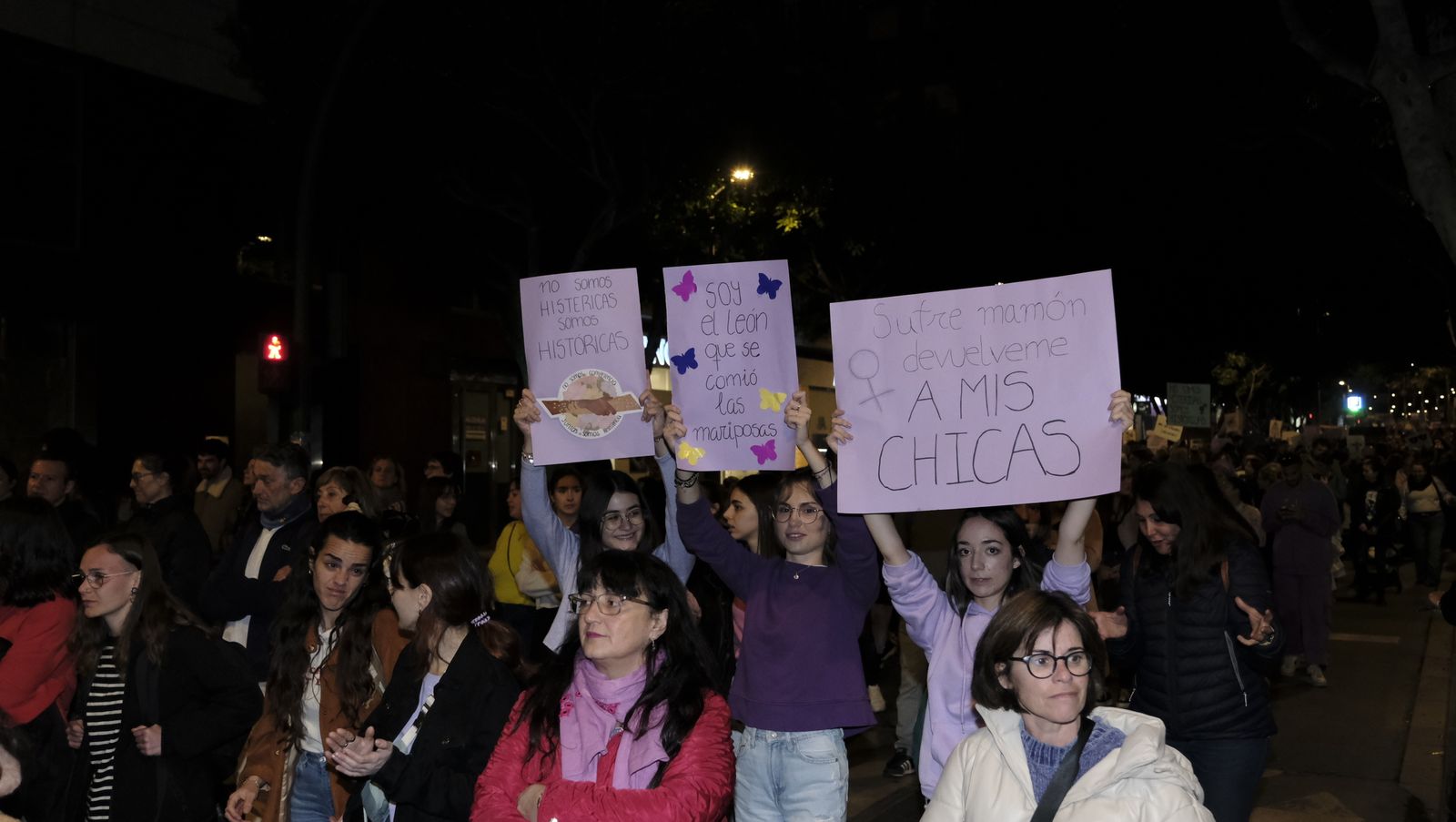 Imágenes de las manifestaciones por el Día de la Mujer en Almería