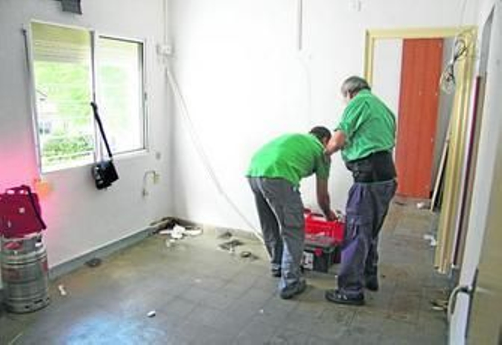 Uno de los pisos ya vacíos, en septiembre de 2009.