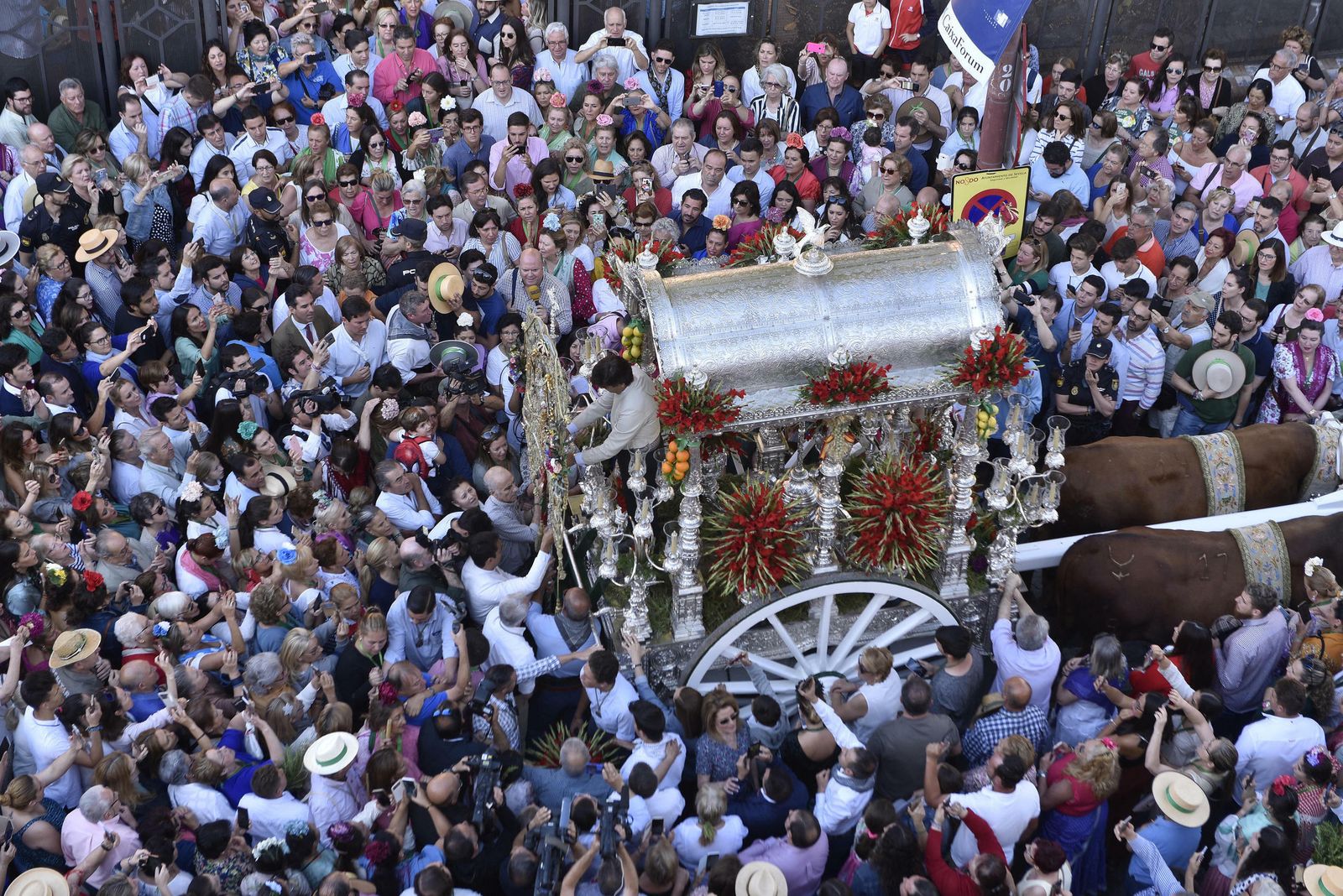 La salida de la Hermandad del Rocío de Triana, en imágenes