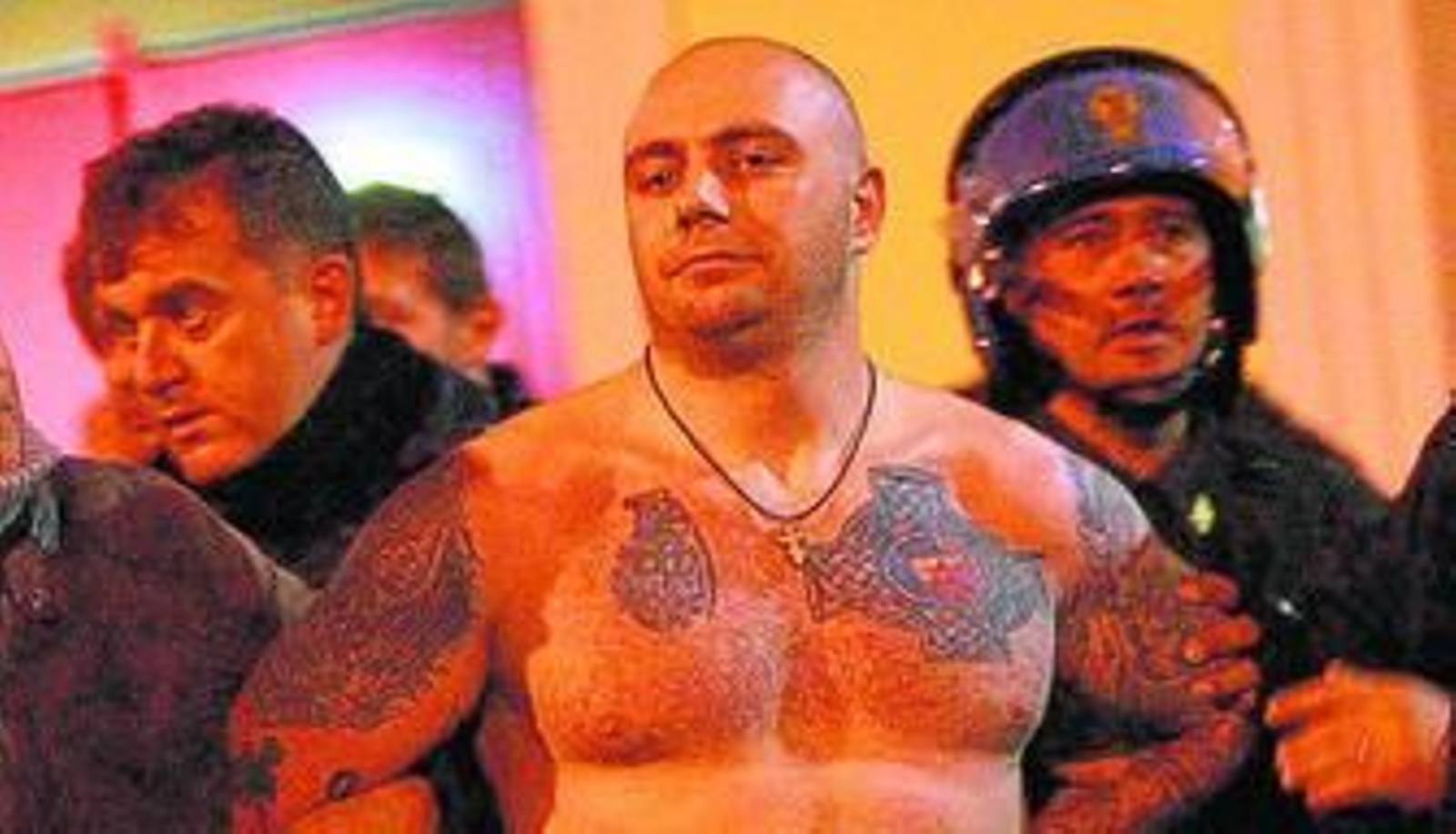 Detención de Iván Bogdanov, considerado el líder de los ultras serbios.