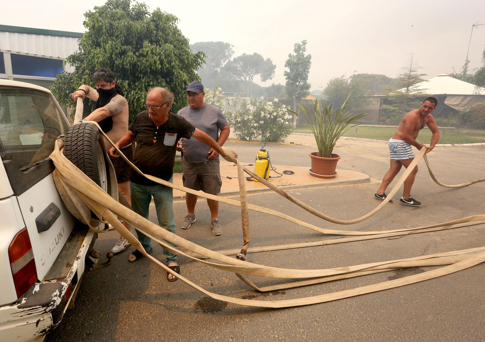 Las consecuencias del incendio en Mazagón