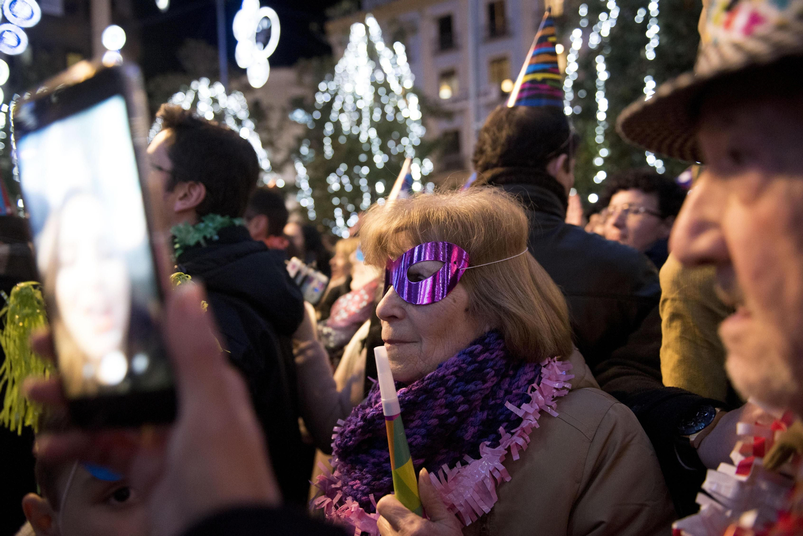Las imágenes de la Nochevieja en la Plaza del Carmen