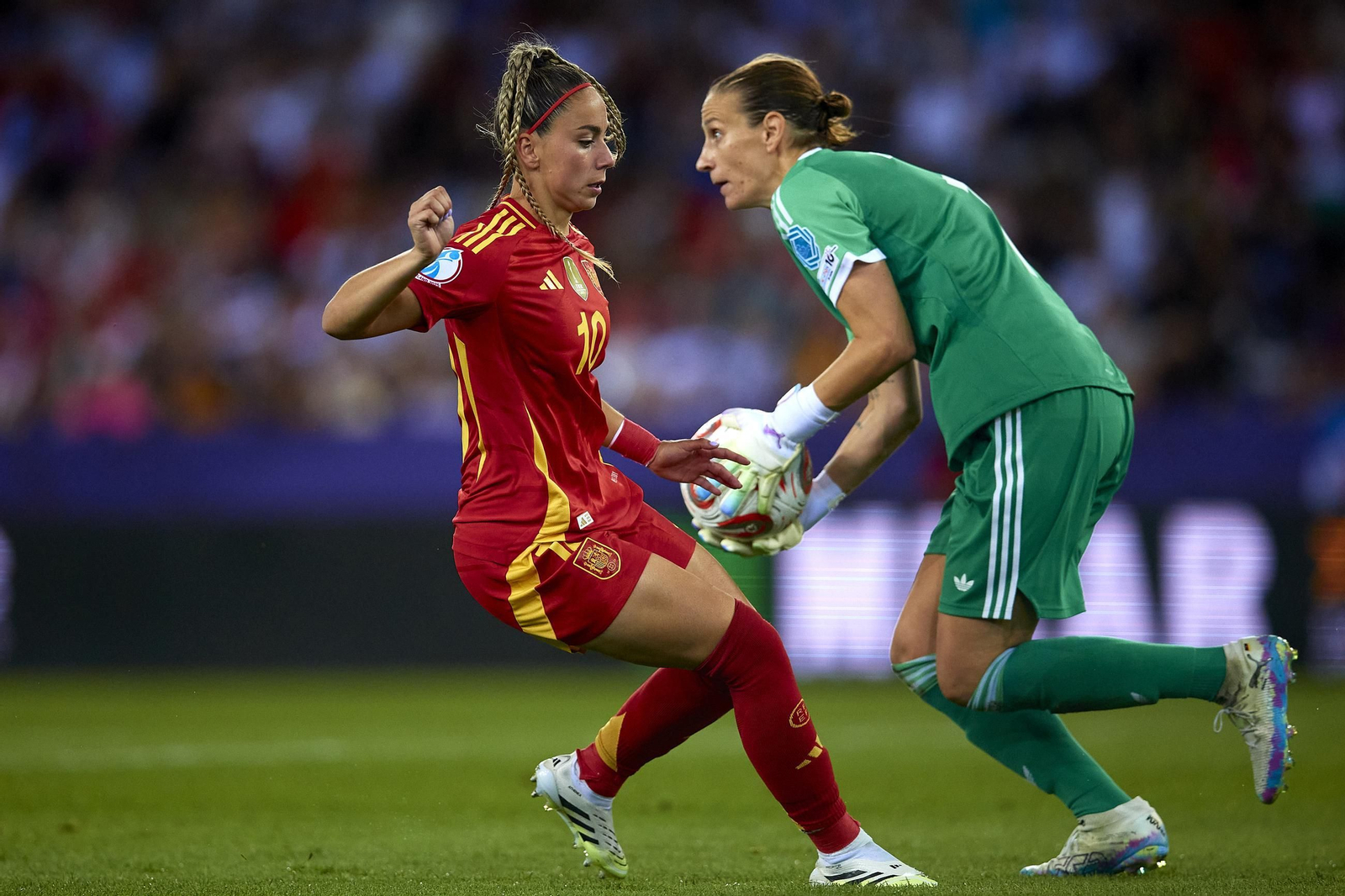 Las mejores imágenes de la semifinal Alemania-España de la Eurocopa femenina