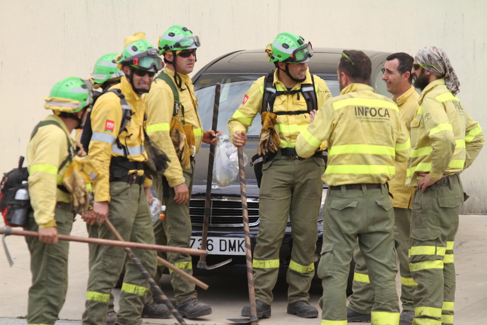 Las imágenes del incendio en Moguer y Mazagón