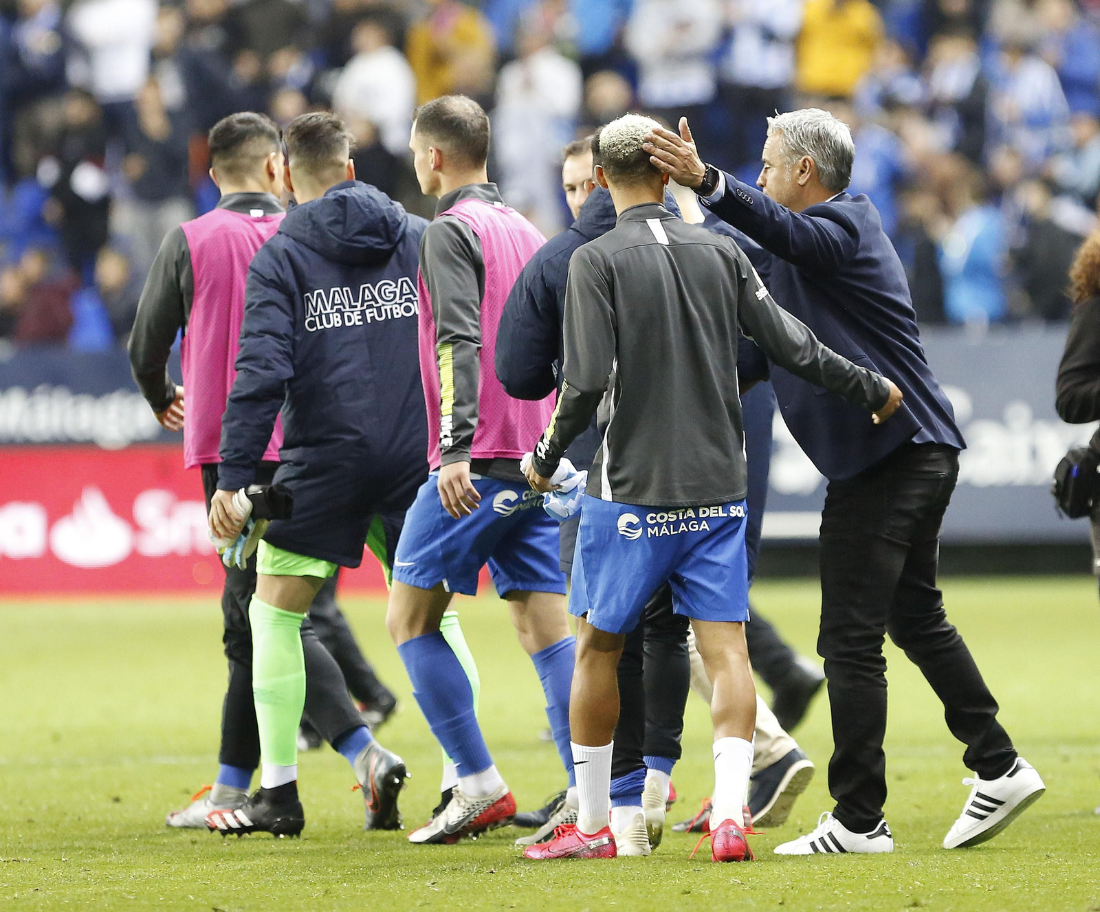 Pellicer celebra con sus jugadores.