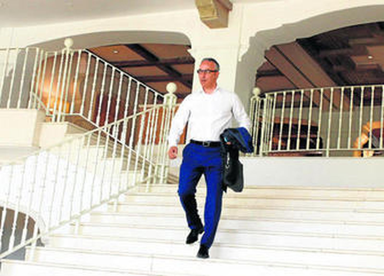 Mighuel Torrecilla, a su llegada al hotel Westin La Quinta, donde está concentrado el Betis.