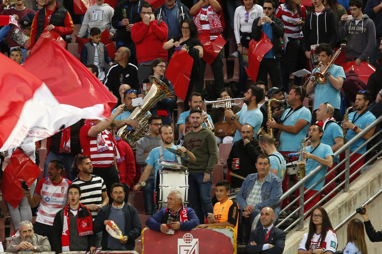 Aficionados en un partido.