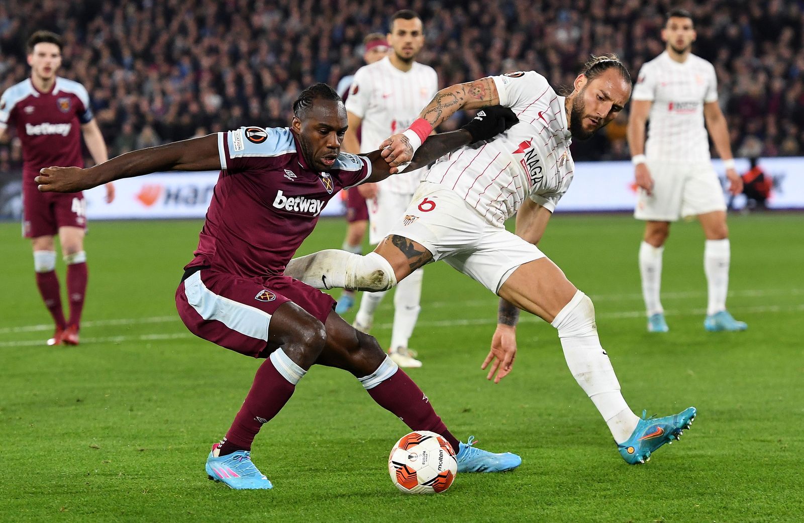 Las imágenes del West Ham - Sevilla