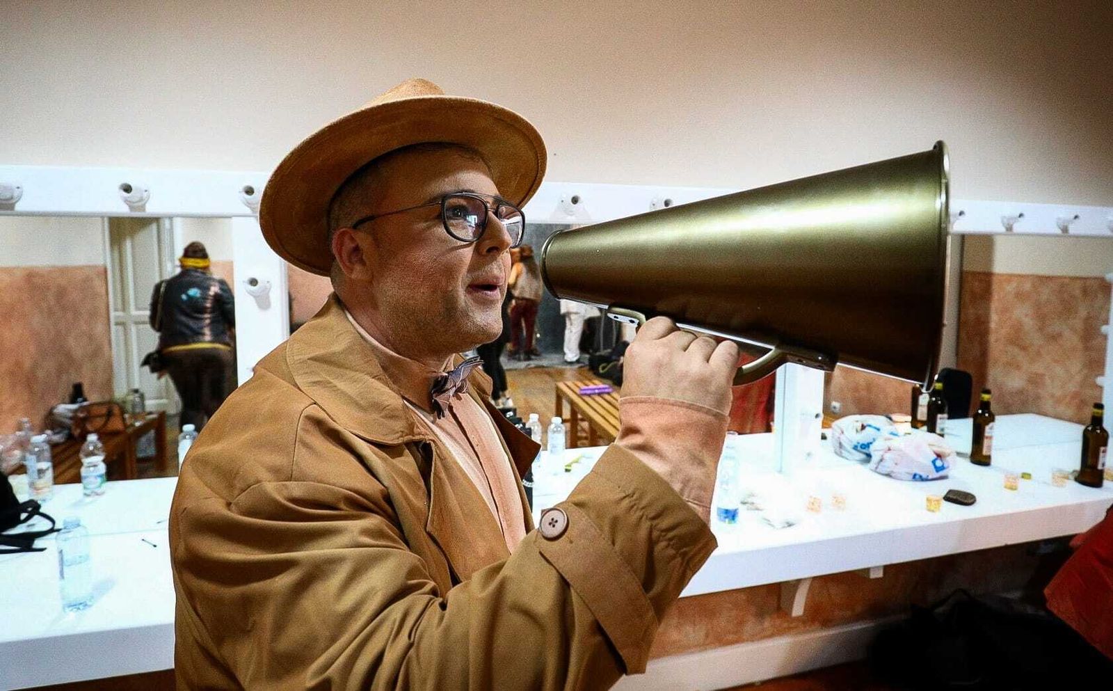 El ambiente en los camerinos del Falla