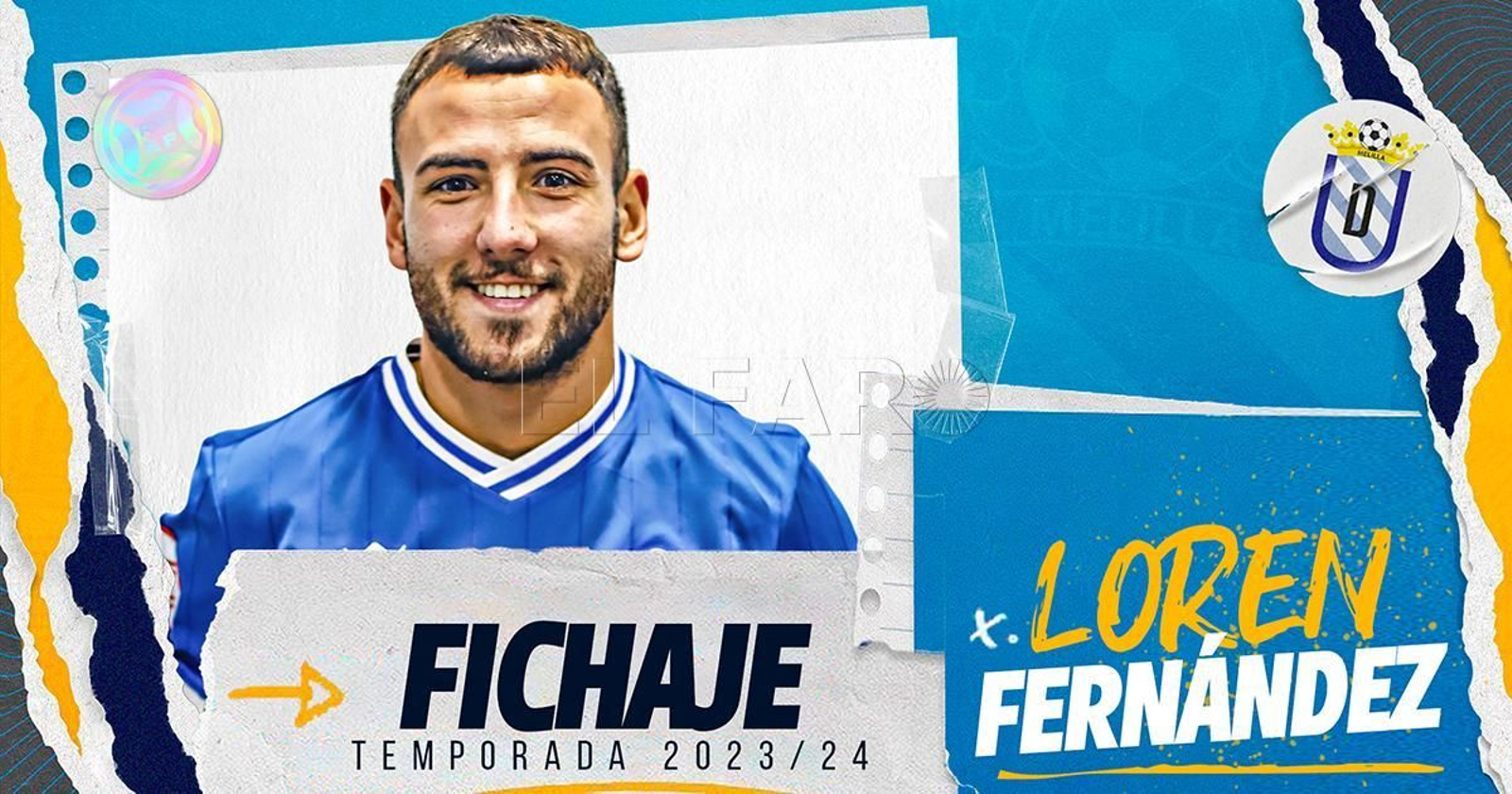 El anuncio del fichaje de Loren por la UD Melilla