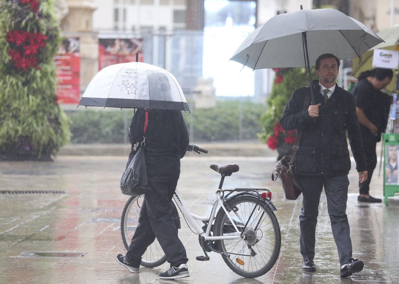 Fotos del temporal de lluvia y viento en Málaga