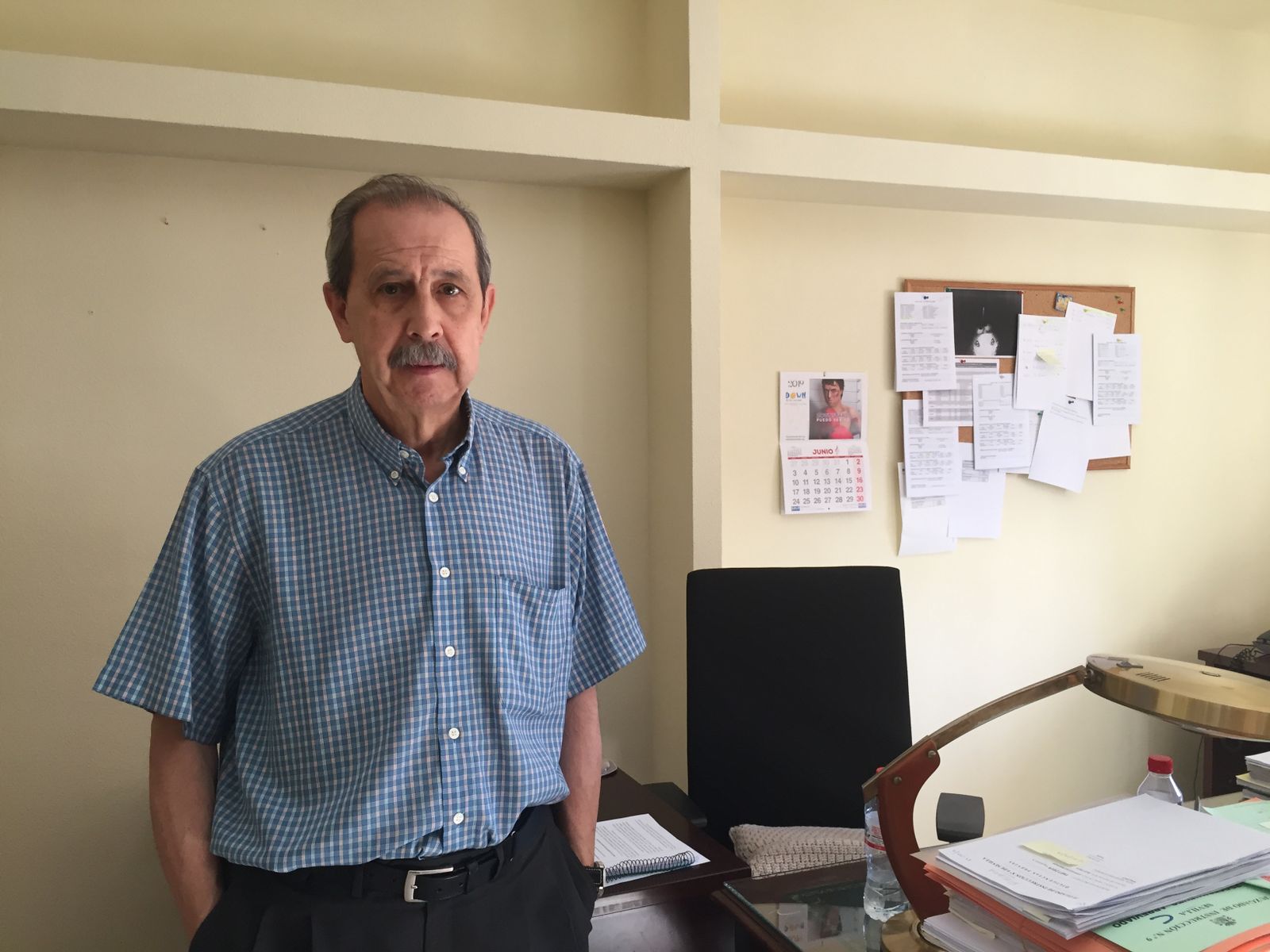 Arcadio Martínez en su último día de trabajo