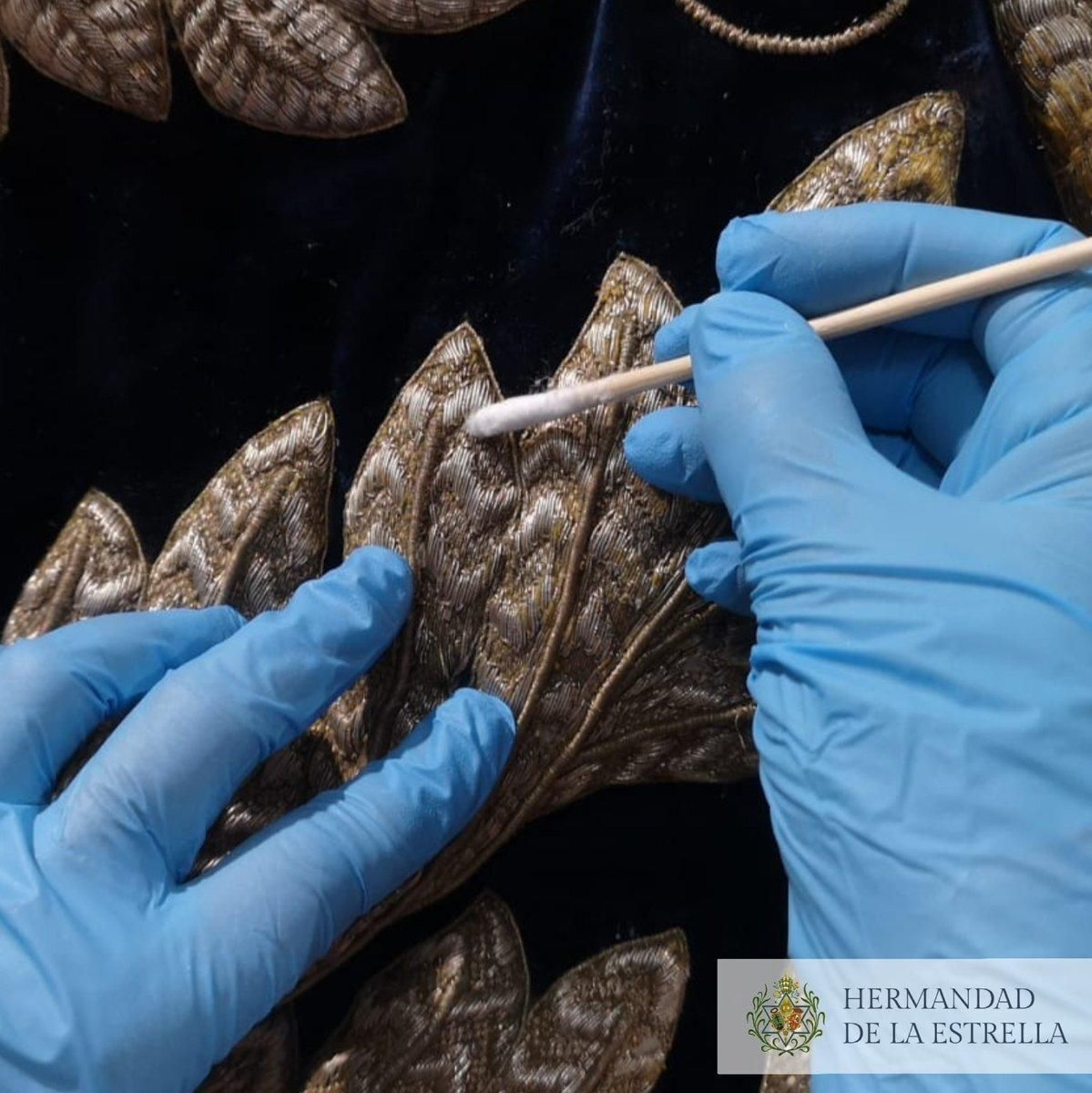 Momento de la restauración del manto