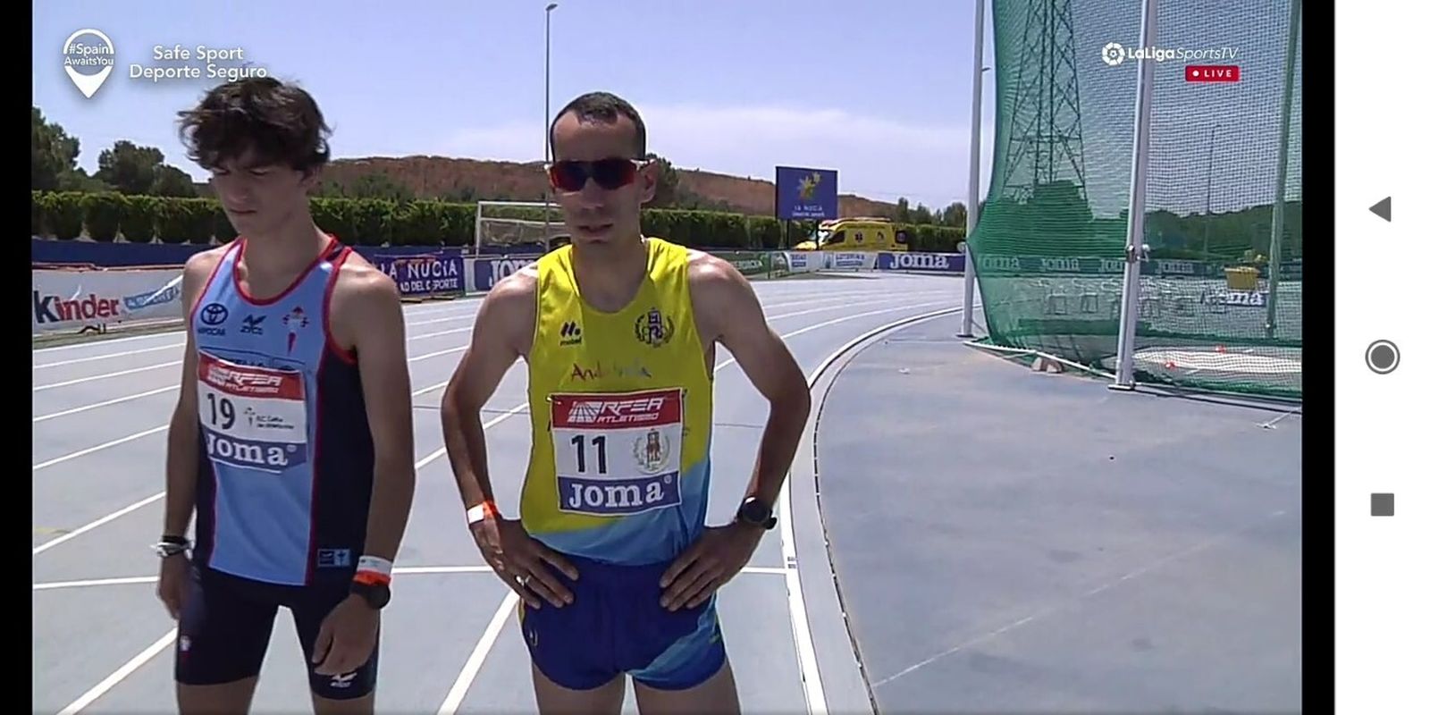 Cortés Medina (derecha), una de las bazas onubenses en este Nacional.