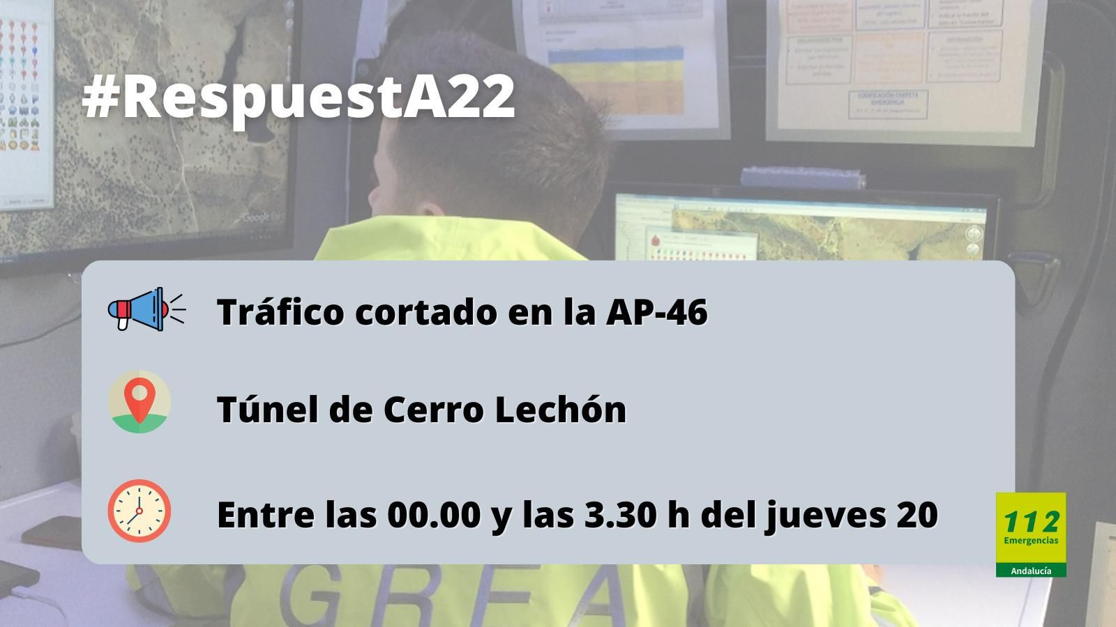 Aviso del servicio 112 Andalucía.