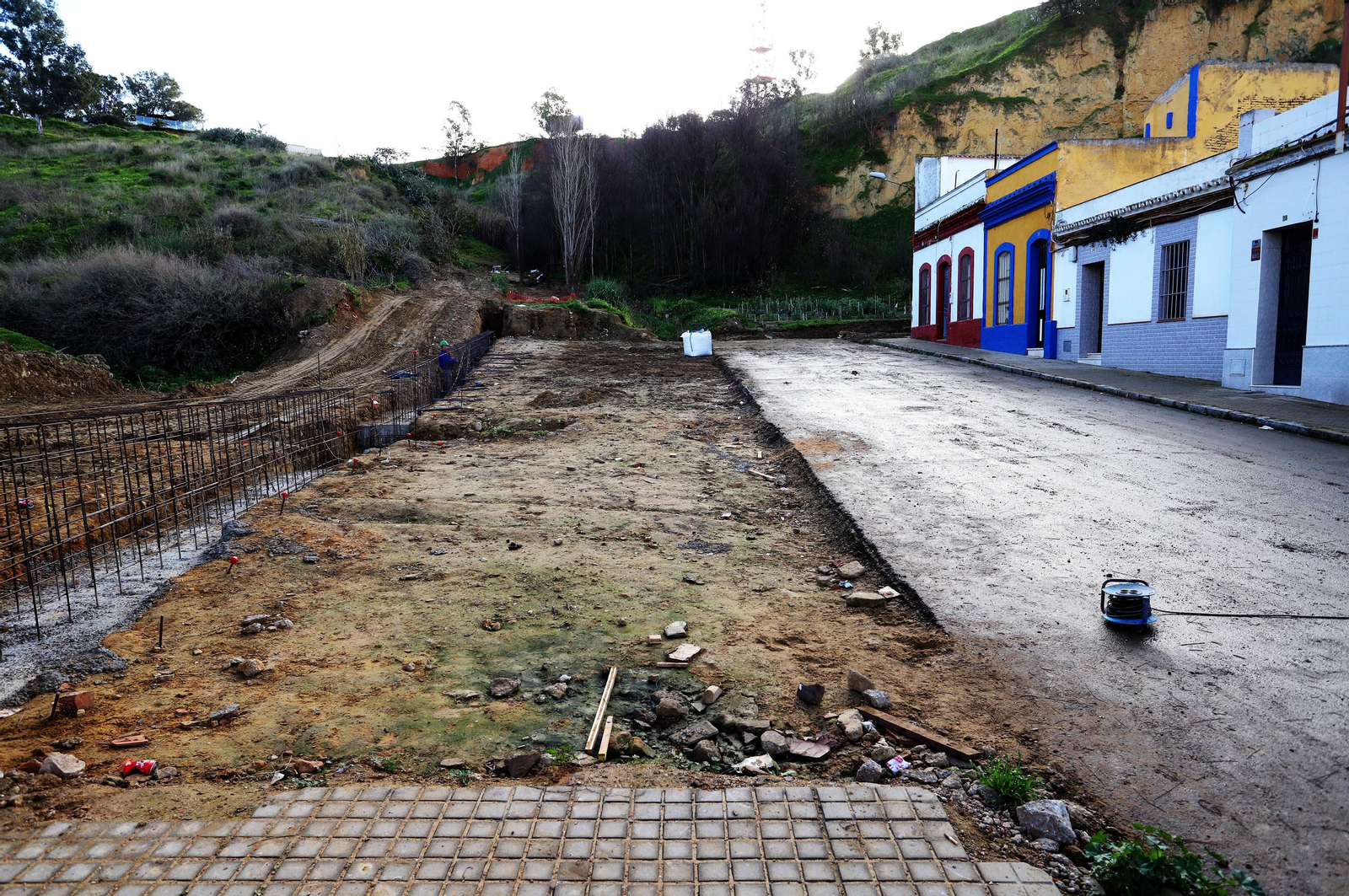Imágenes de las obras de rehabilitación de la Fuente Vieja y su entorno