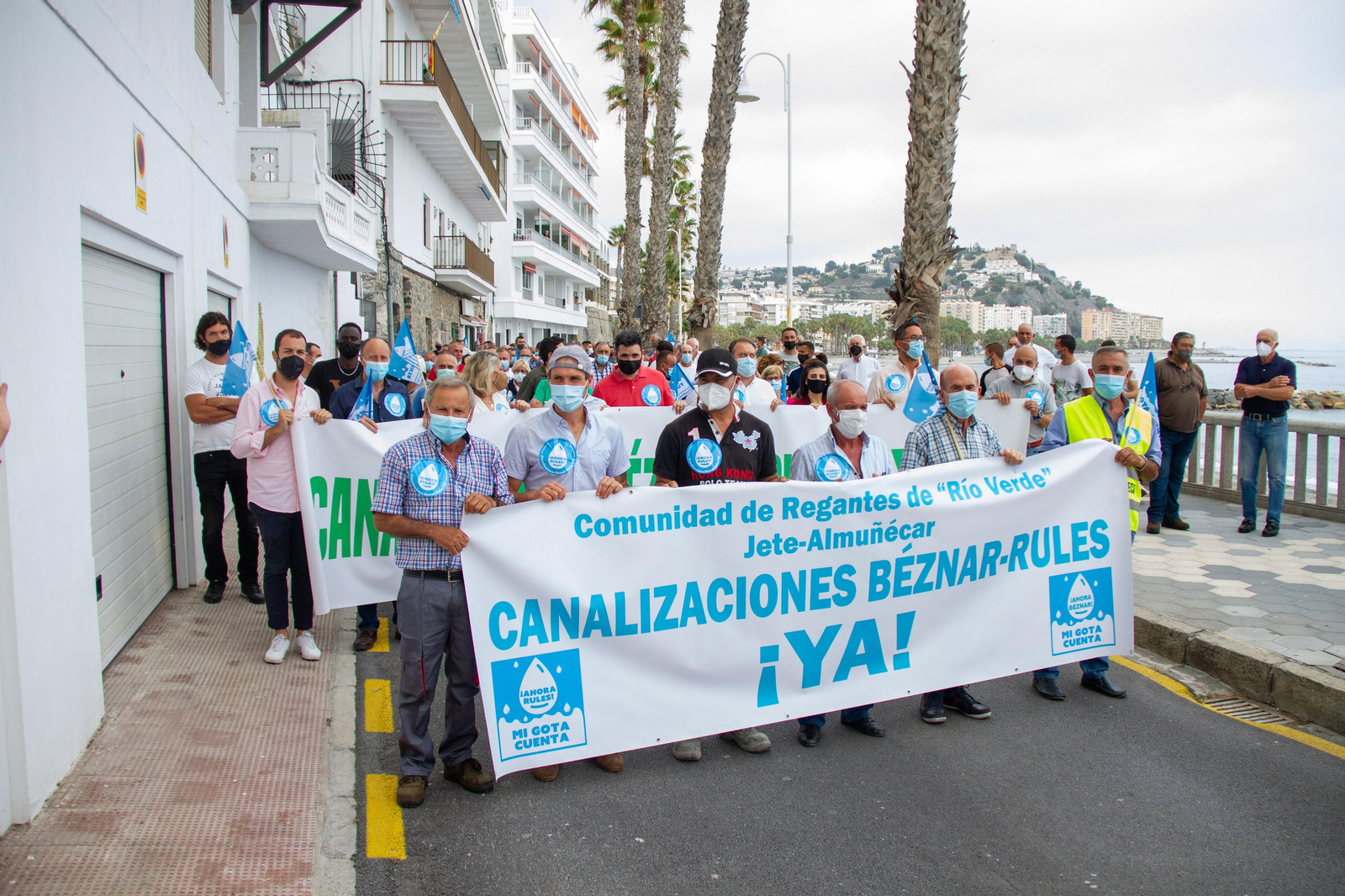 Imágen de archivo de una manifestación por el agua en Almuñécar