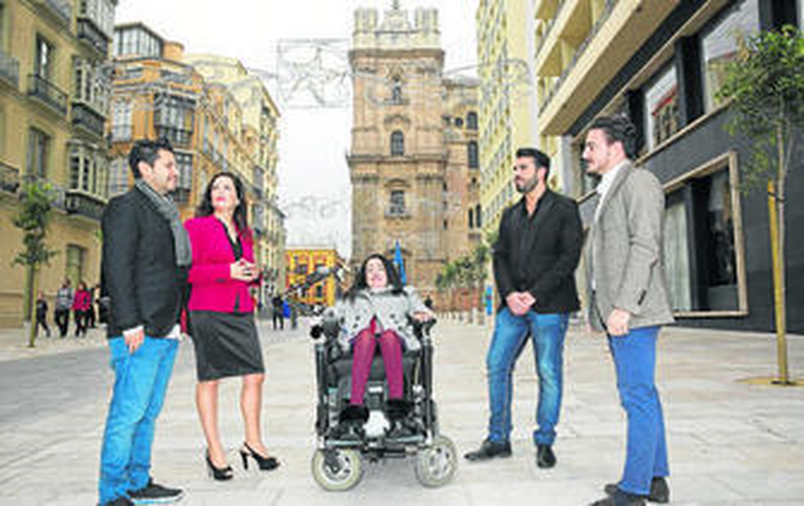 El chef Diego Gallegos, la empresaria María Salas, la periodista Belén Higueras, el director de orquesta Arturo Díez Boscovich y el karateka Damián Quintero en Molina Lario.