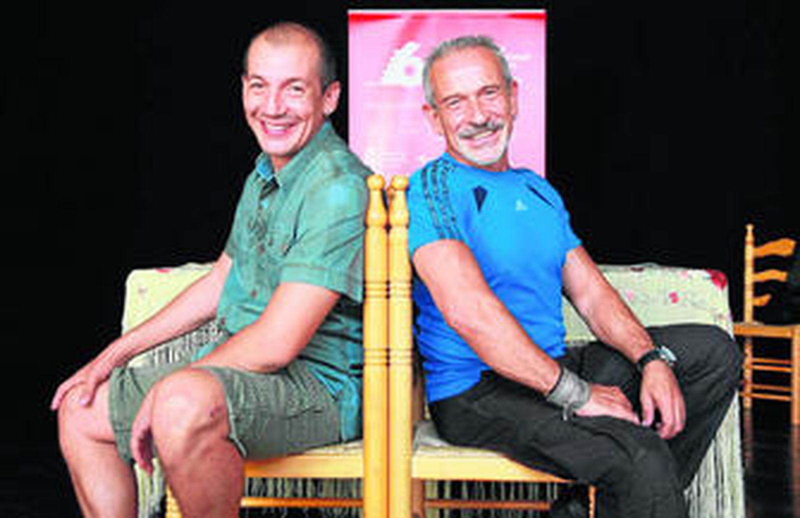 Eduardo Lao y Víctor Ullate, discípulo y maestro, juntos ayer en el Conservatorio Profesional de Danza Reina Sofía de Granada.