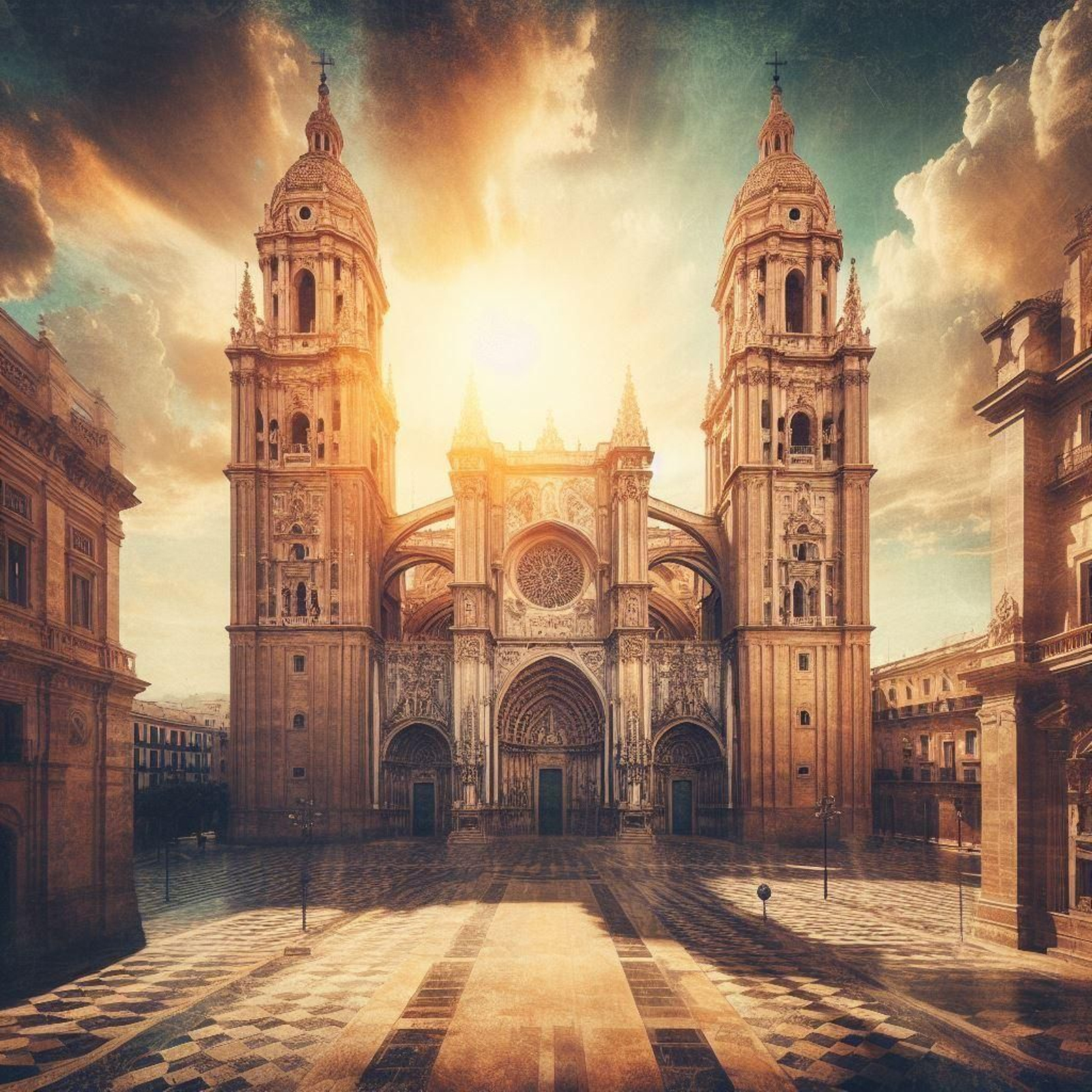 La Catedral de Málaga con dos torres de estilo gótico. ¿Cómo sería la Catedral de Málaga si no fuera 'La Manquita'?