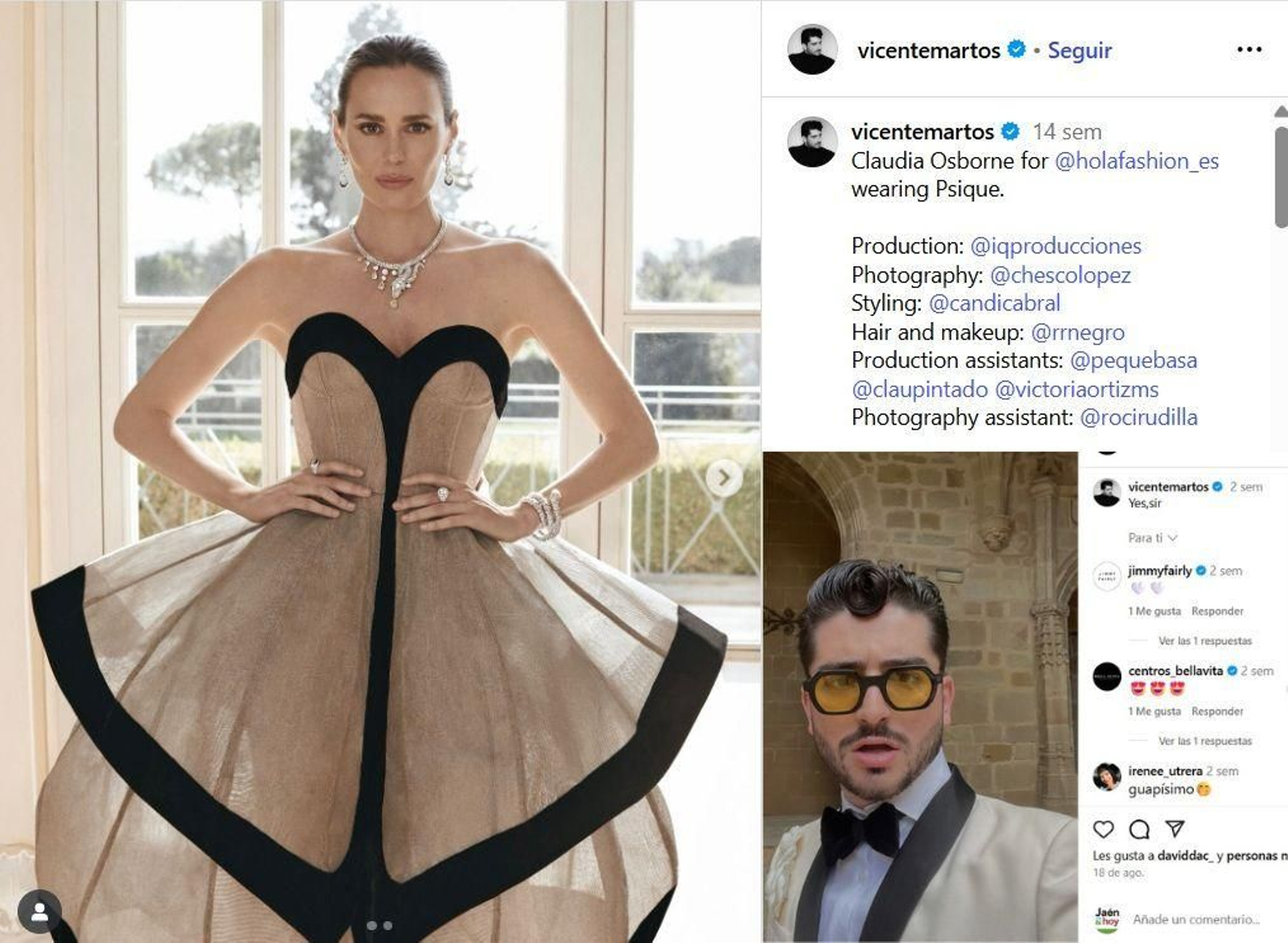 Montaje con uno de los últimos diseños creados por el autor y, a la derecha, el propio diseñador.