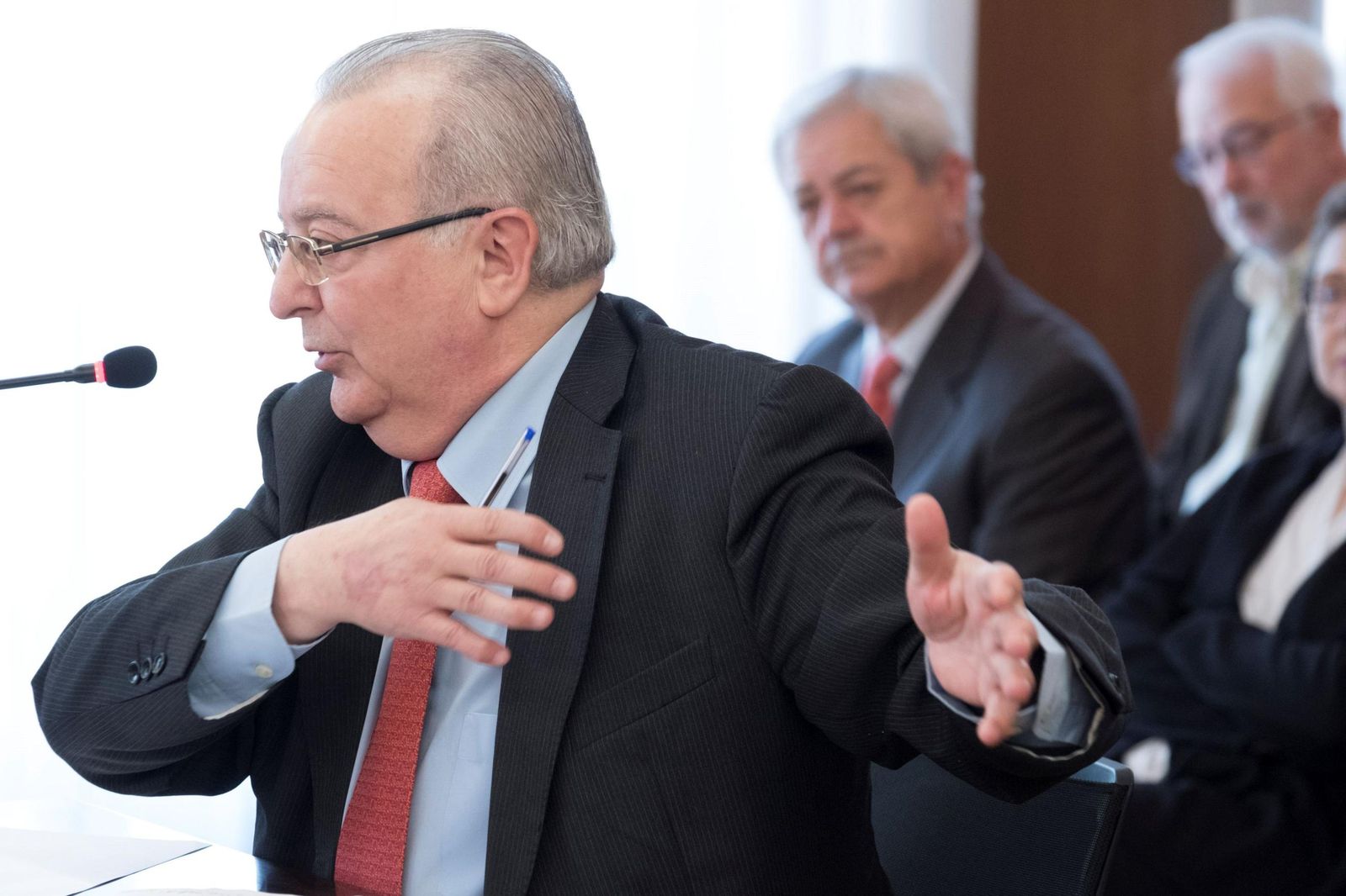 El ex consejero Antonio Fernández durante su declaración en el juicio por el caso de los ERE.