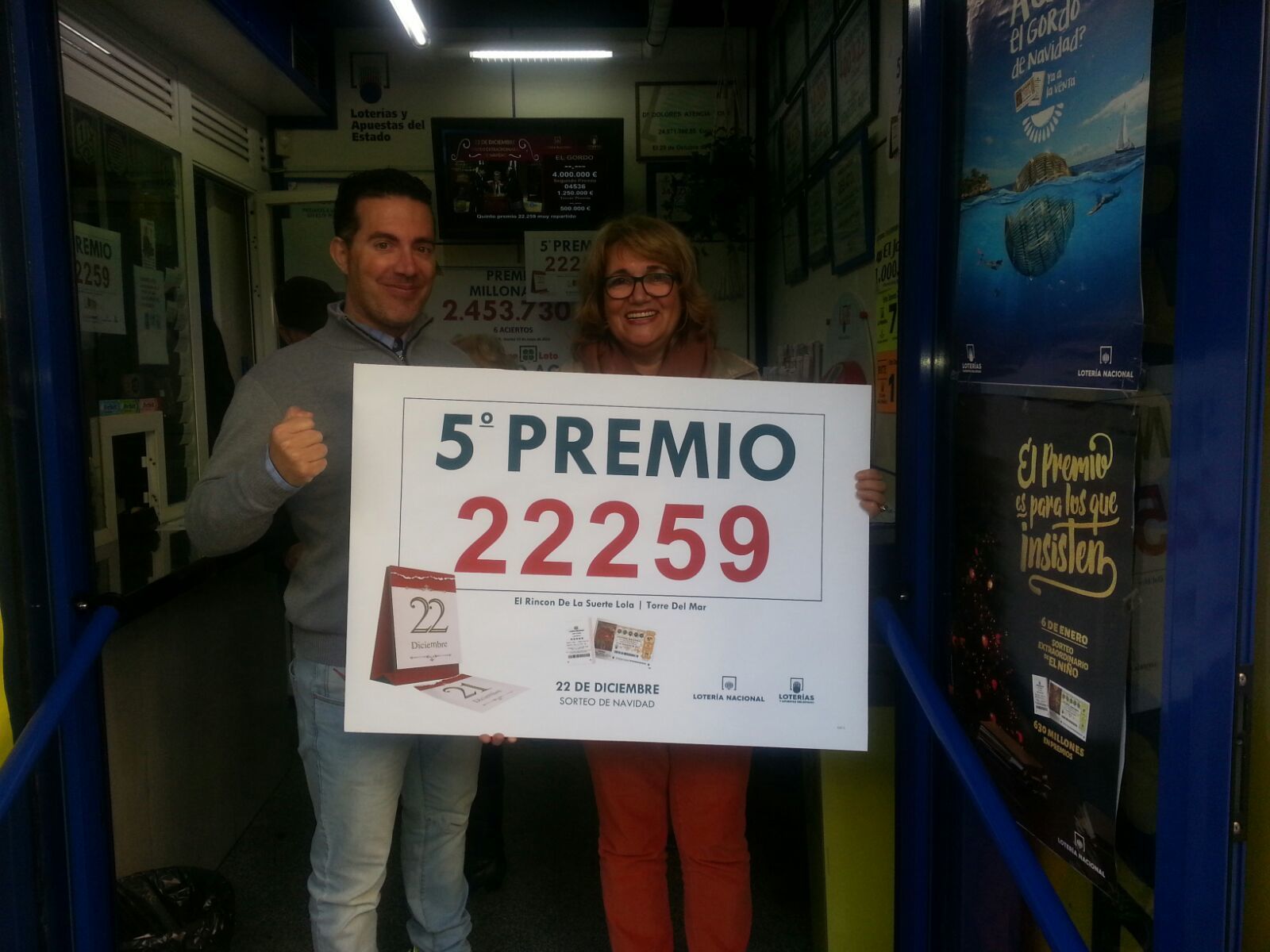 Los premiados en la Lotería de Navidad en Málaga