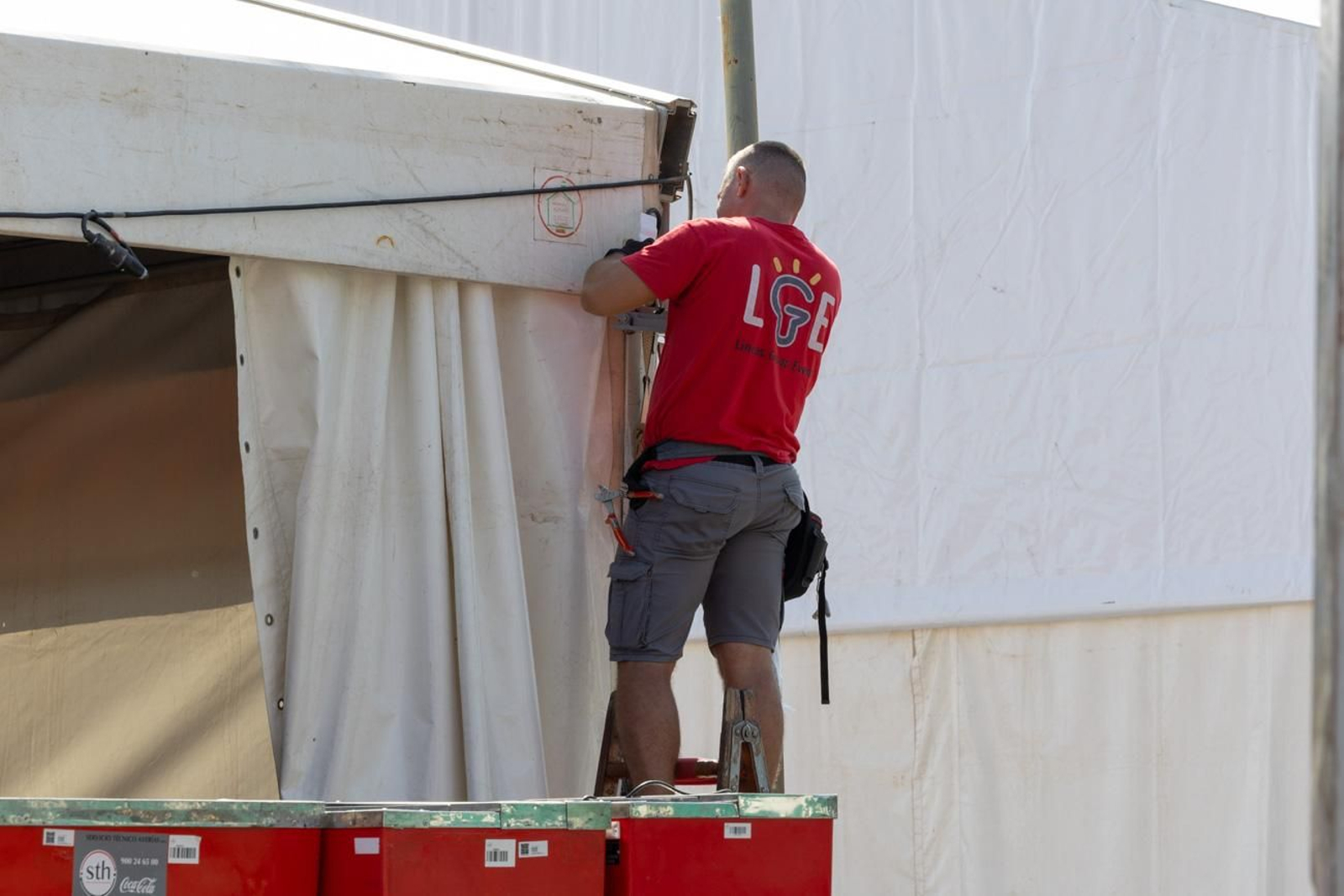 Así avanza el montaje de la feria de San Lucas