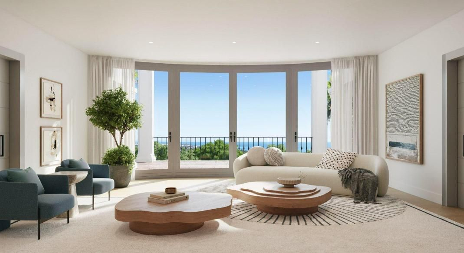 Salón de la mansión Granada 16 en Sotogrande