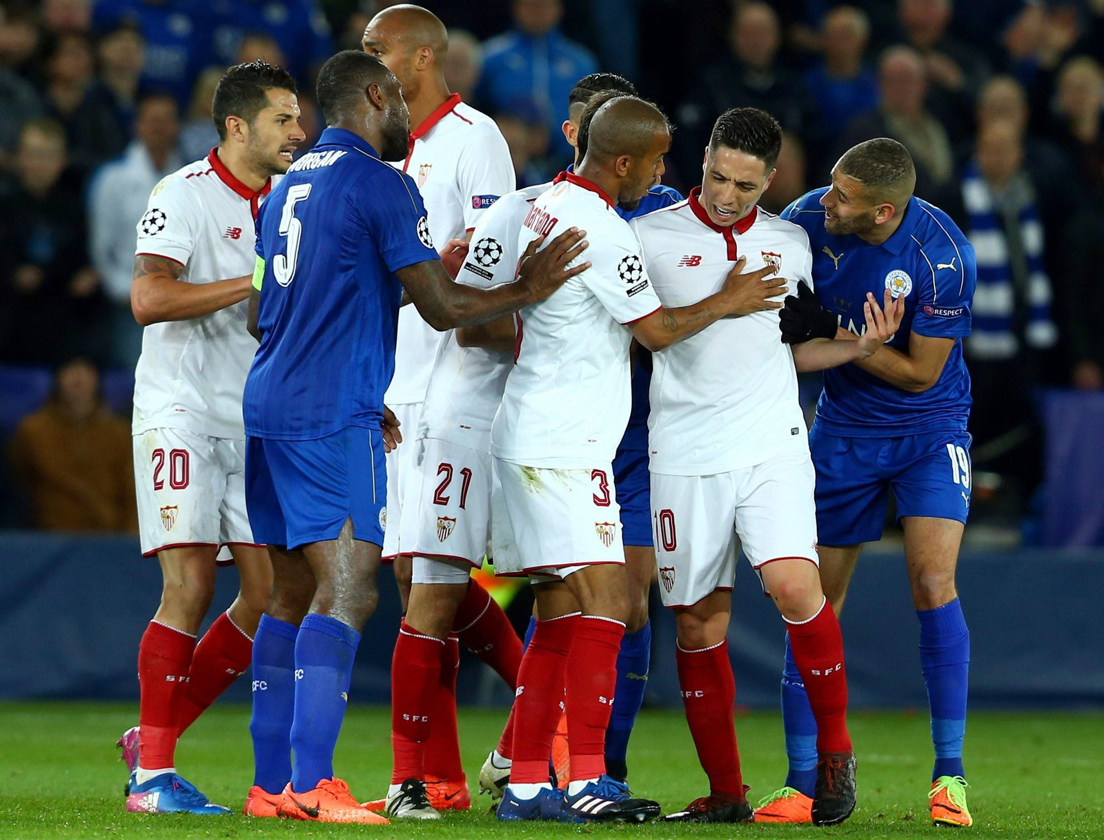 El Leicester-Sevilla FC, en imágenes