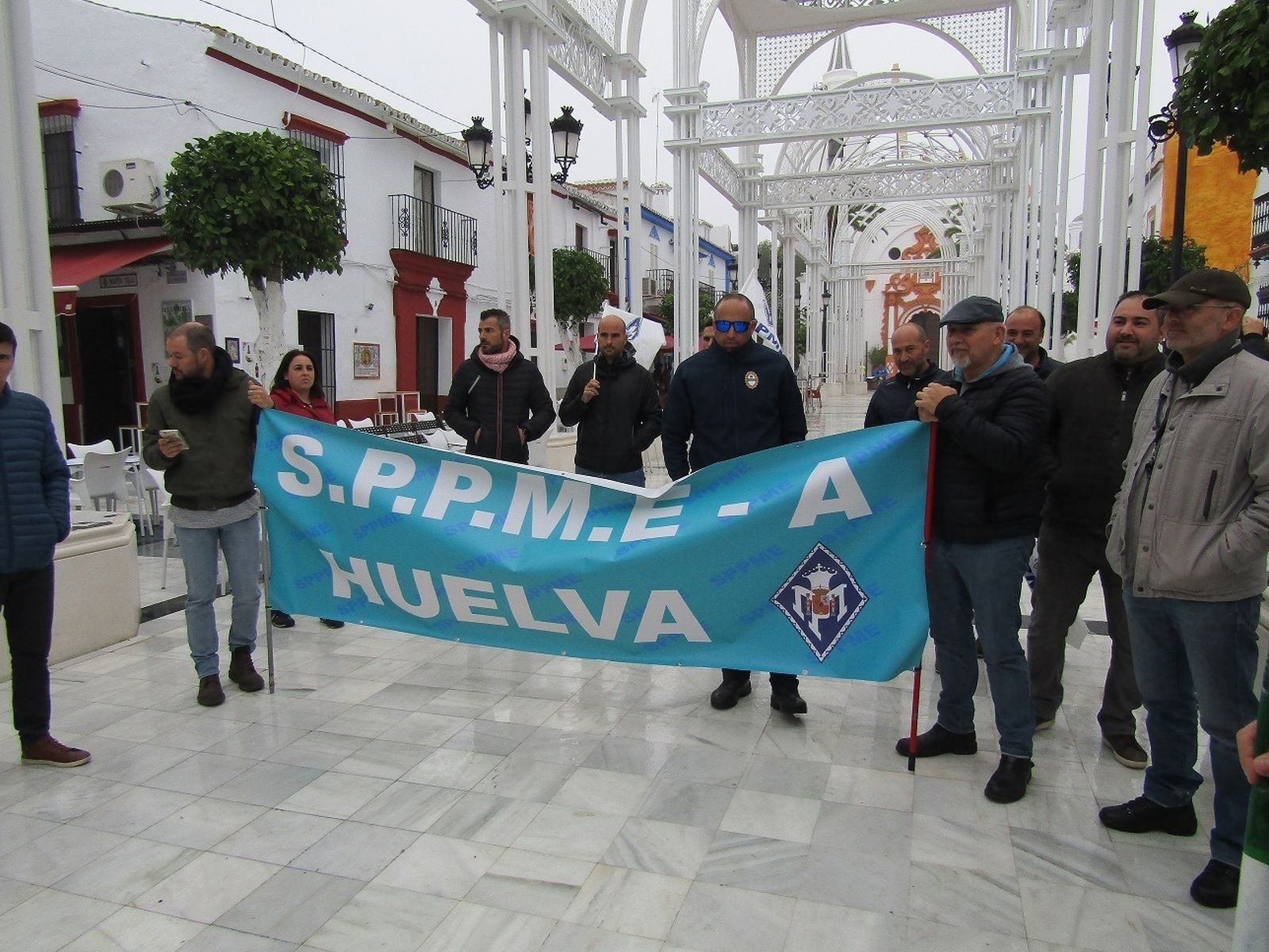 Protesta del Sindicato de Policía de Almonte en diciembre de 2019.