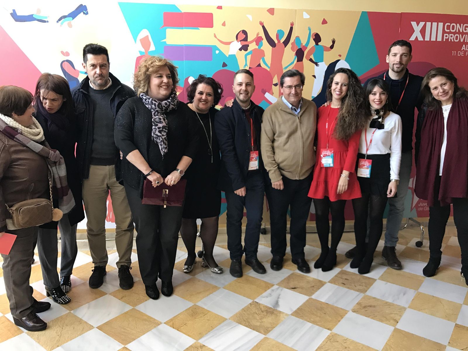 Patricia Carrasco, junto a José Entrena, tras el congreso celebrado en Alfacar.