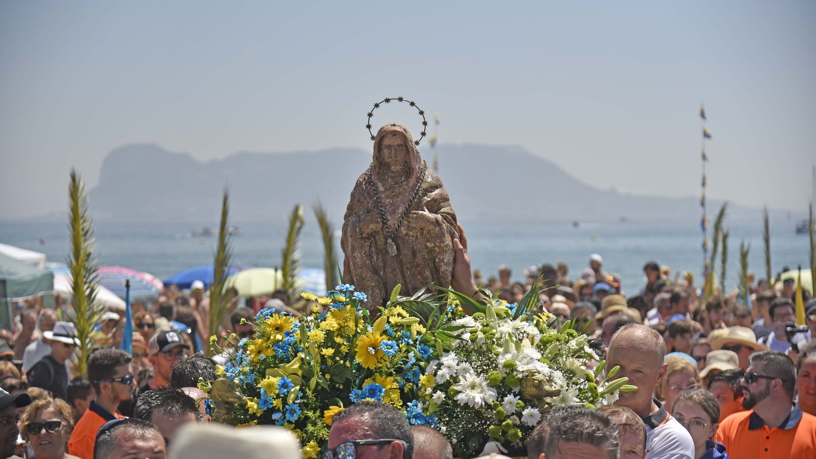La Virgen de la Palma, en la romería marítima.